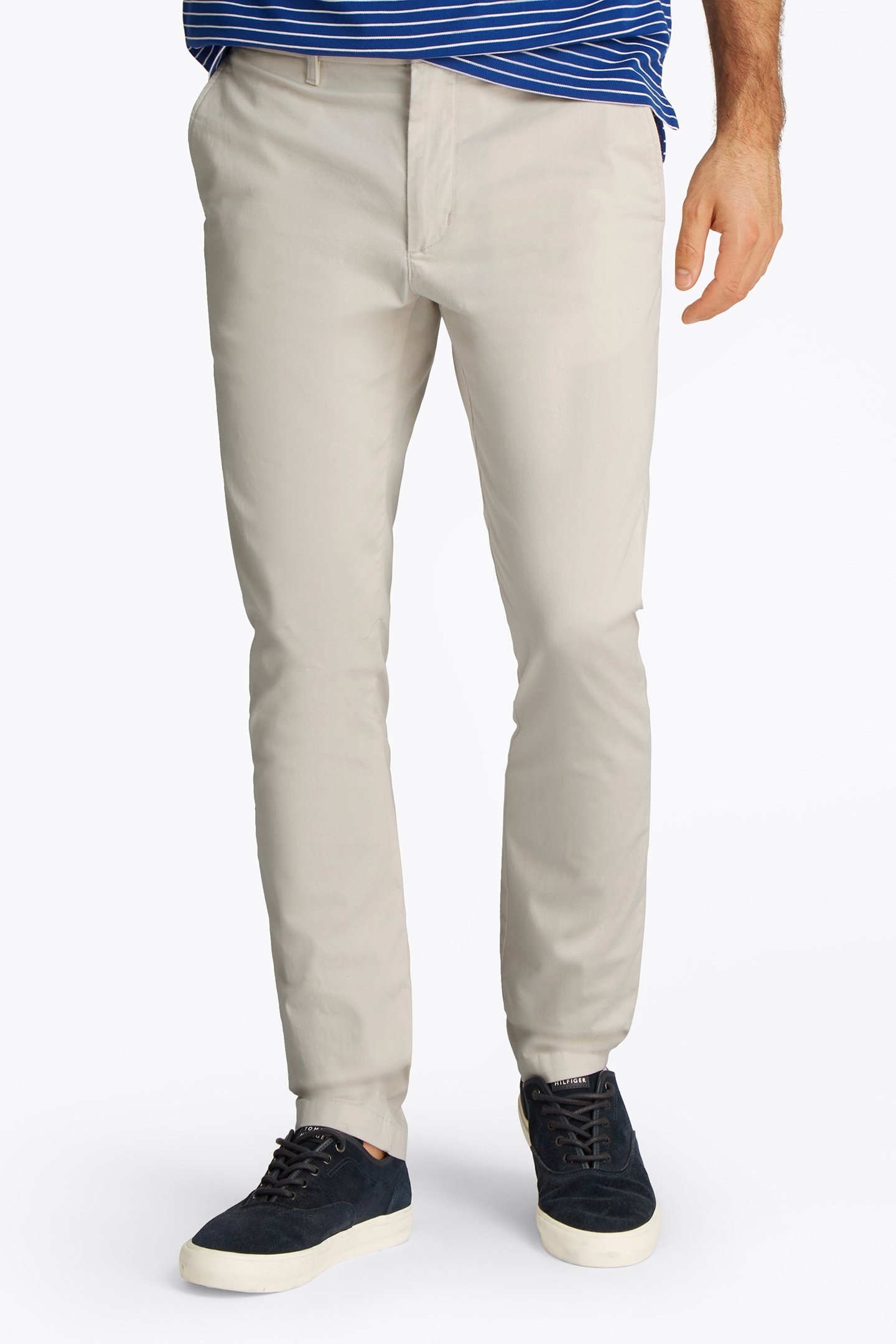 BLEECKER PRINTED CHINO SLIM FIT IVORY 1