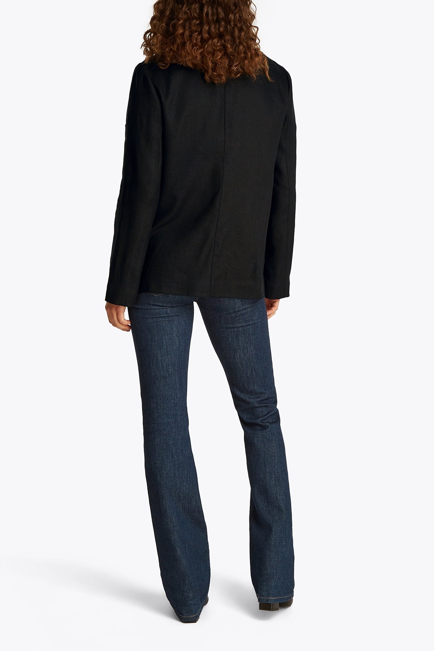 ESS LINEN REGULAR FIT BLAZER BLACK 3