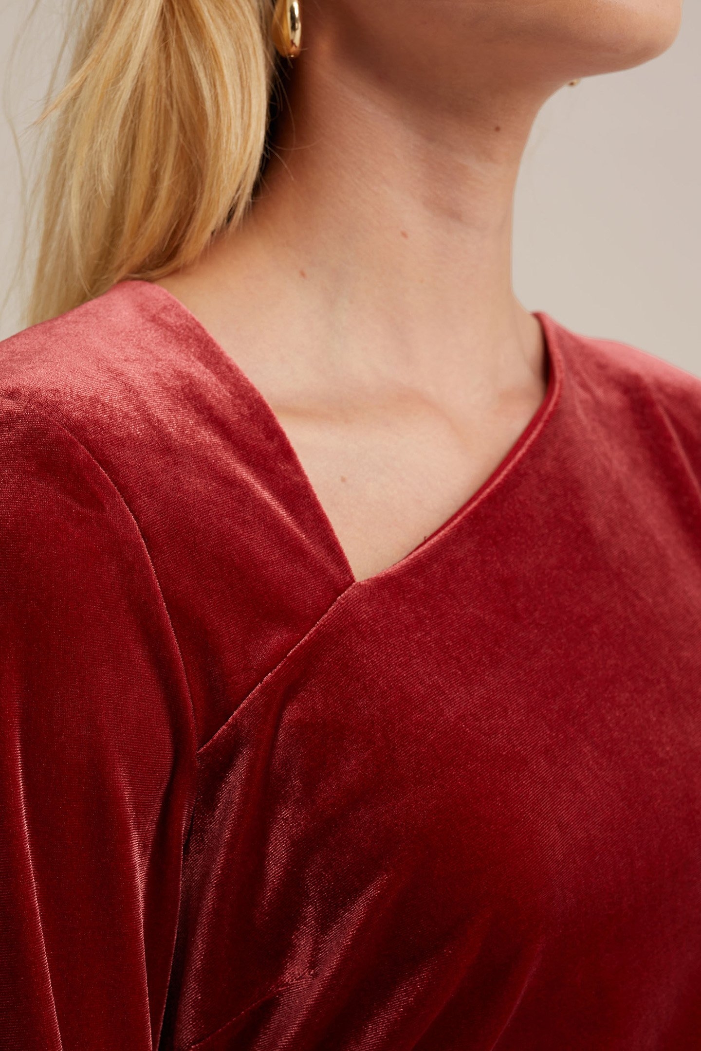 DRESS MID LENGTH VINTAGE RED 6