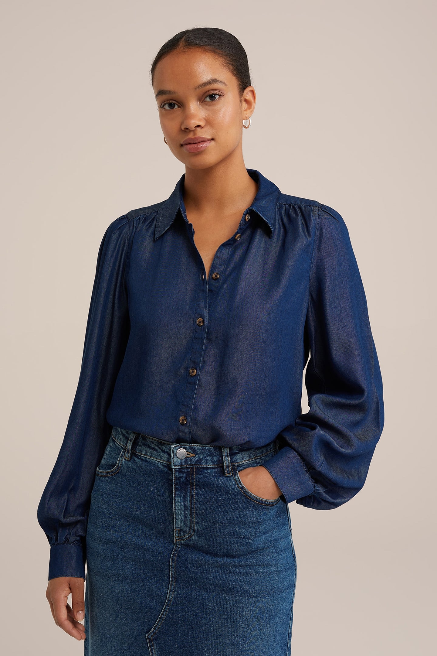 BLOUSE DARK BLUE 1