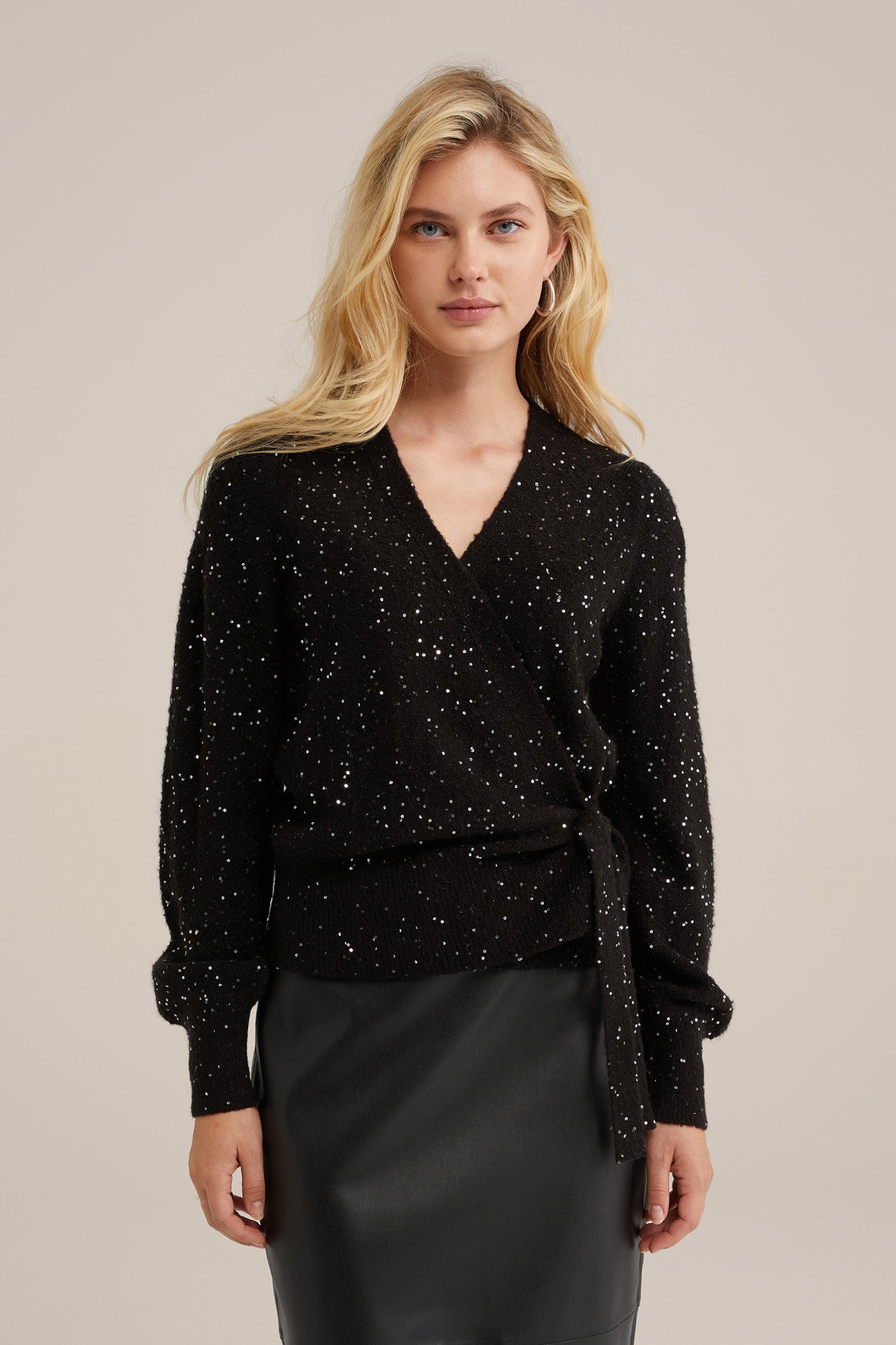 KNITTED CARDIGAN BLACK 1