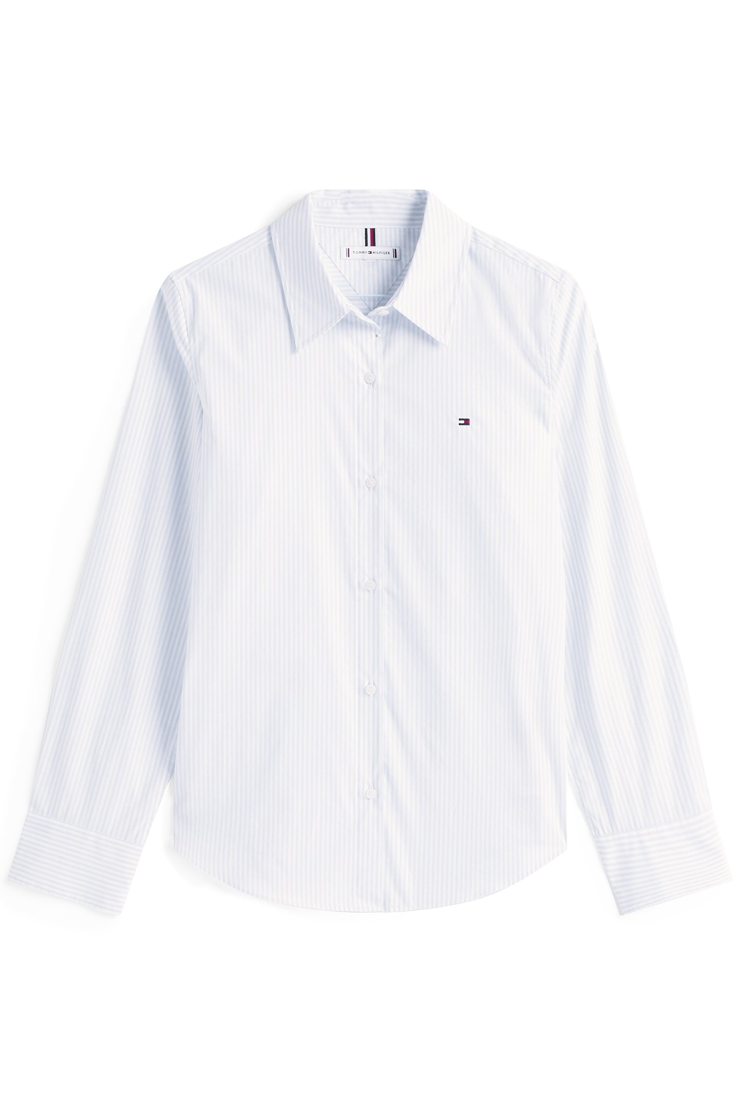 ESS POPLIN REGULAR FIT LONG SLEEVE BLOUSE BLUE 4