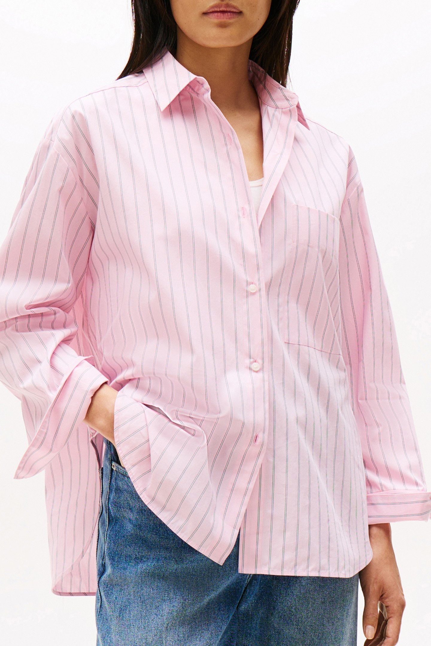 ESS RELAXED FIT BLOUSE PINK 1