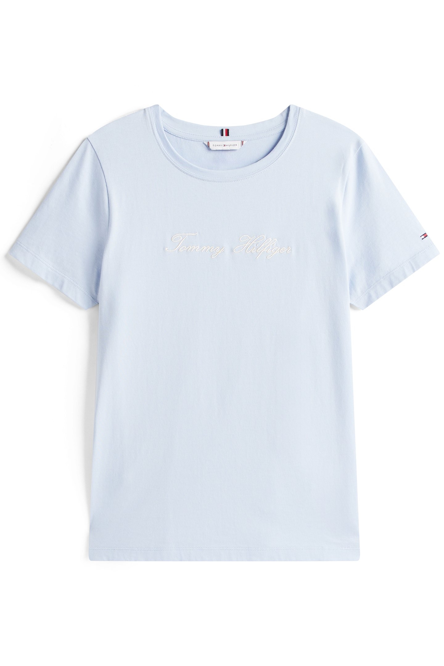 SCRIPT REGULAR FIT T-SHIRT IN BREEZY BLUE 3