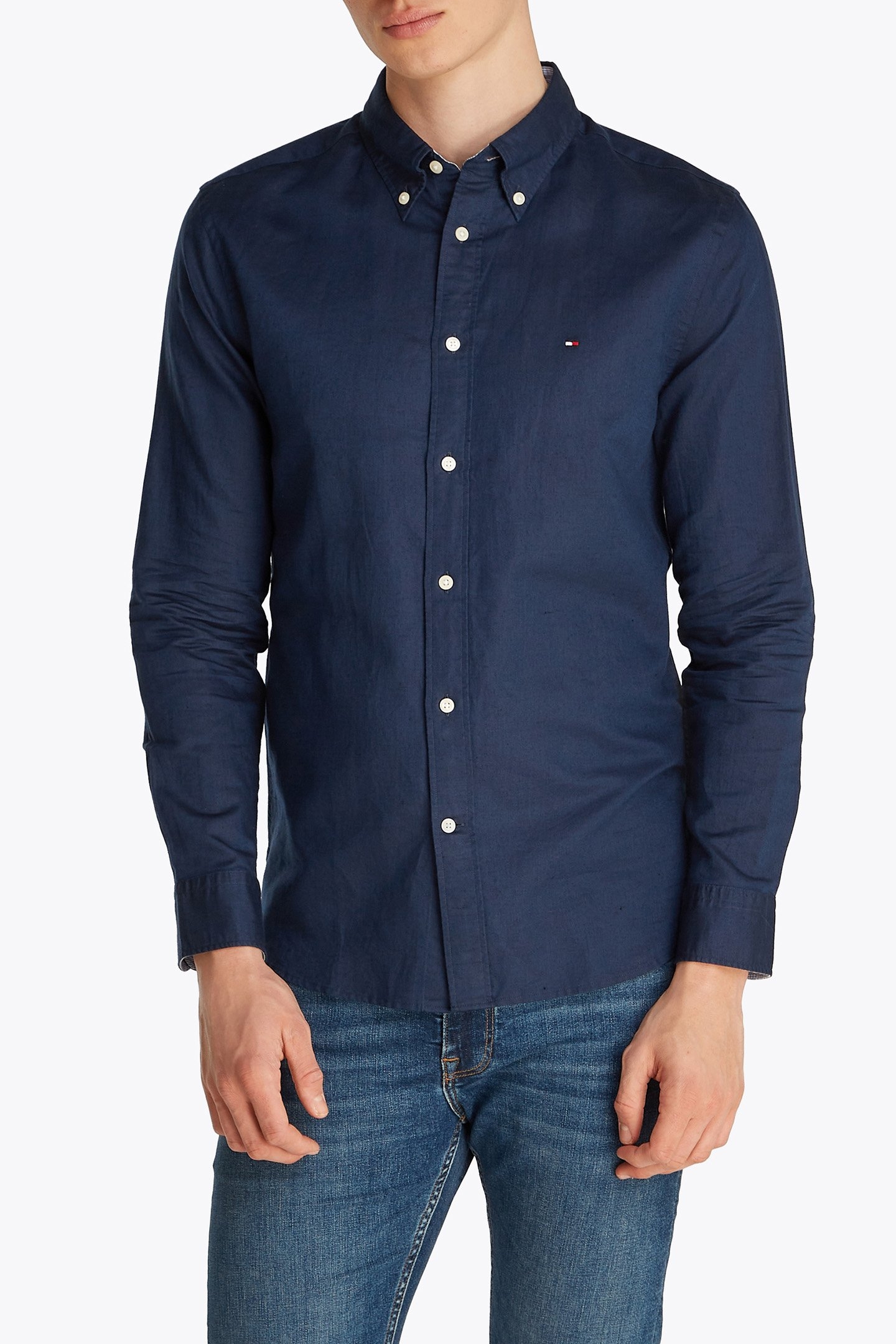 TOMMY HILFIGER REGULAR FIT SHIRT, NAVY 1