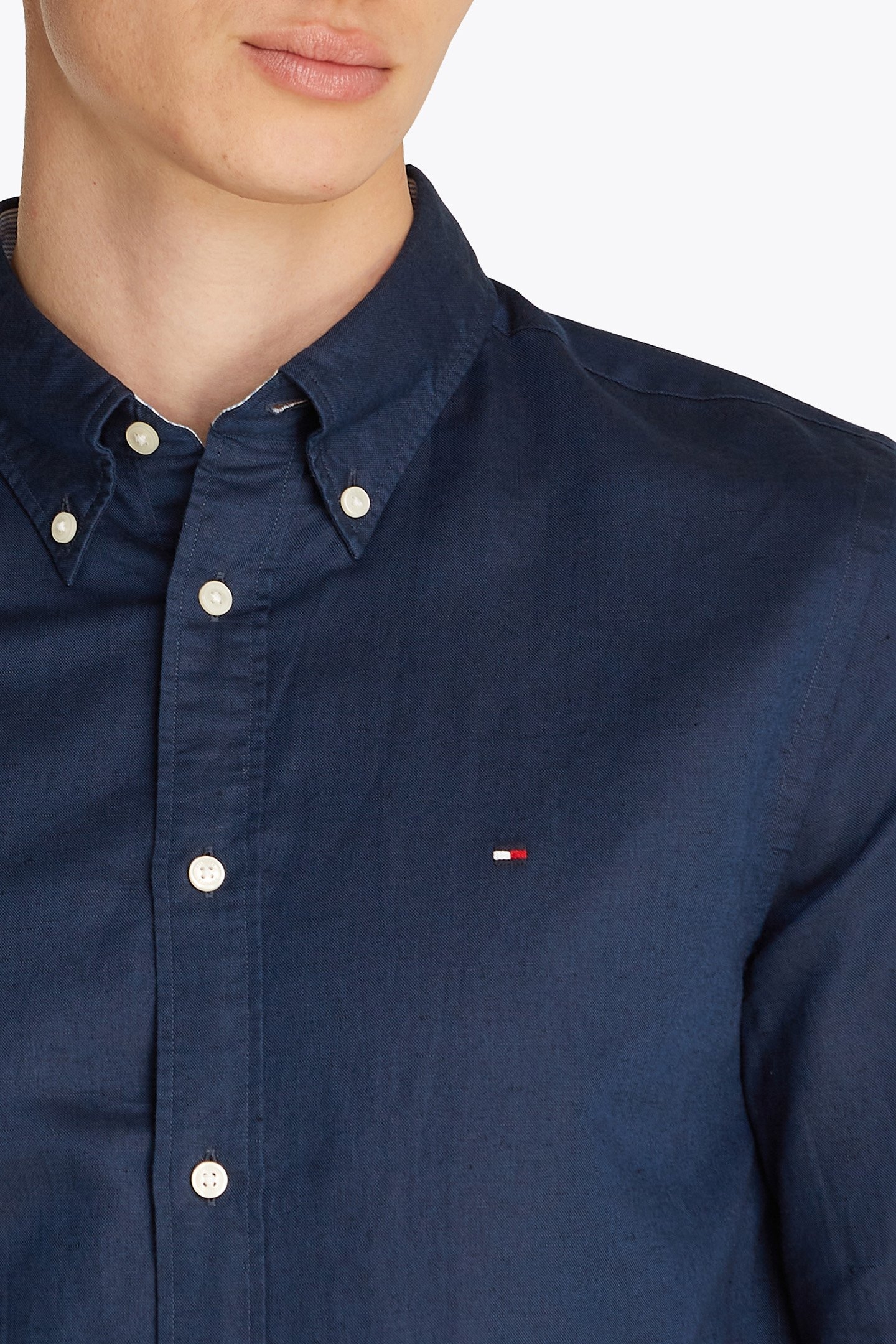 TOMMY HILFIGER REGULAR FIT SHIRT, NAVY 6