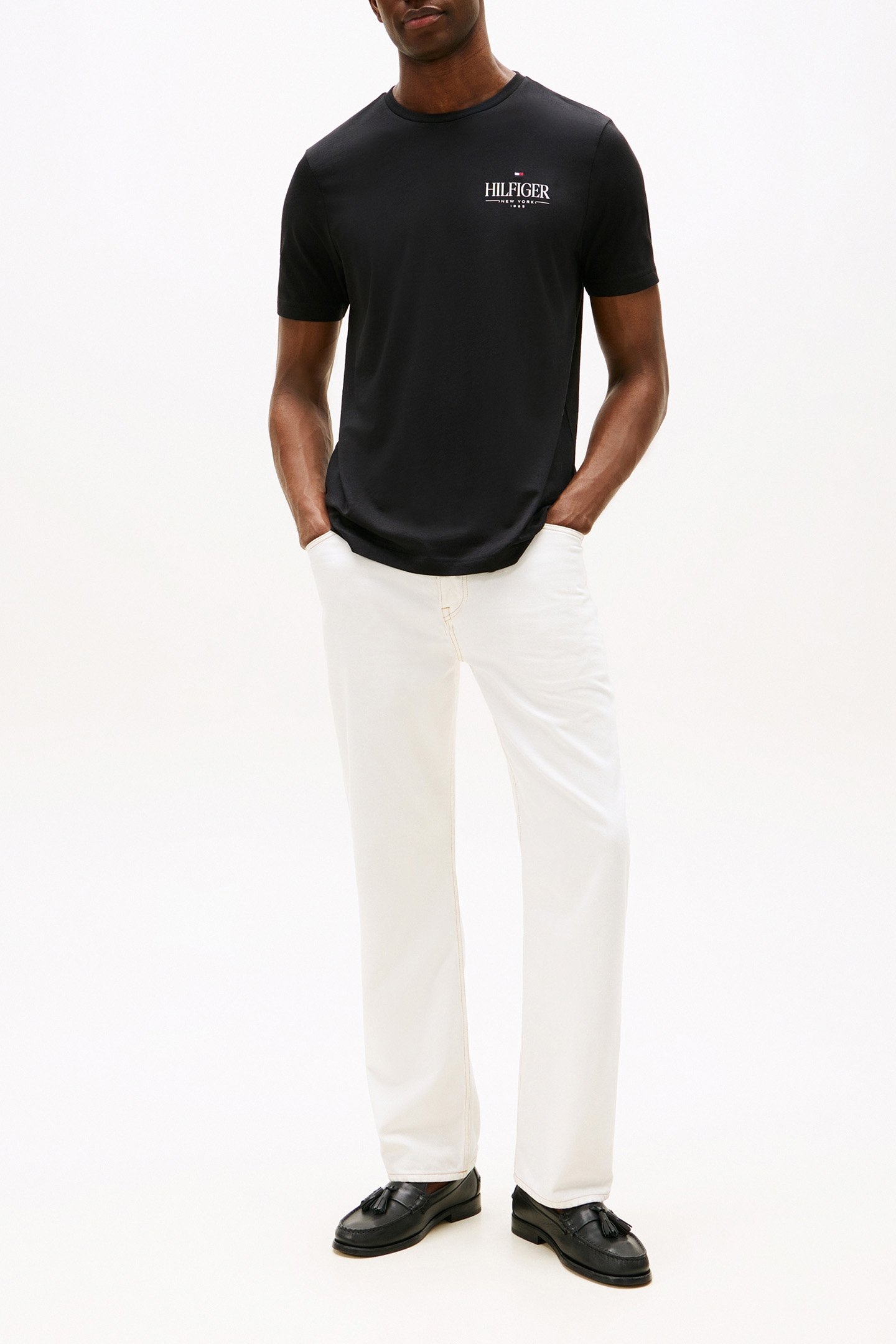 HILFIGER STACK REGULAR FIT SHORT SLEEVE TEE BLACK 2