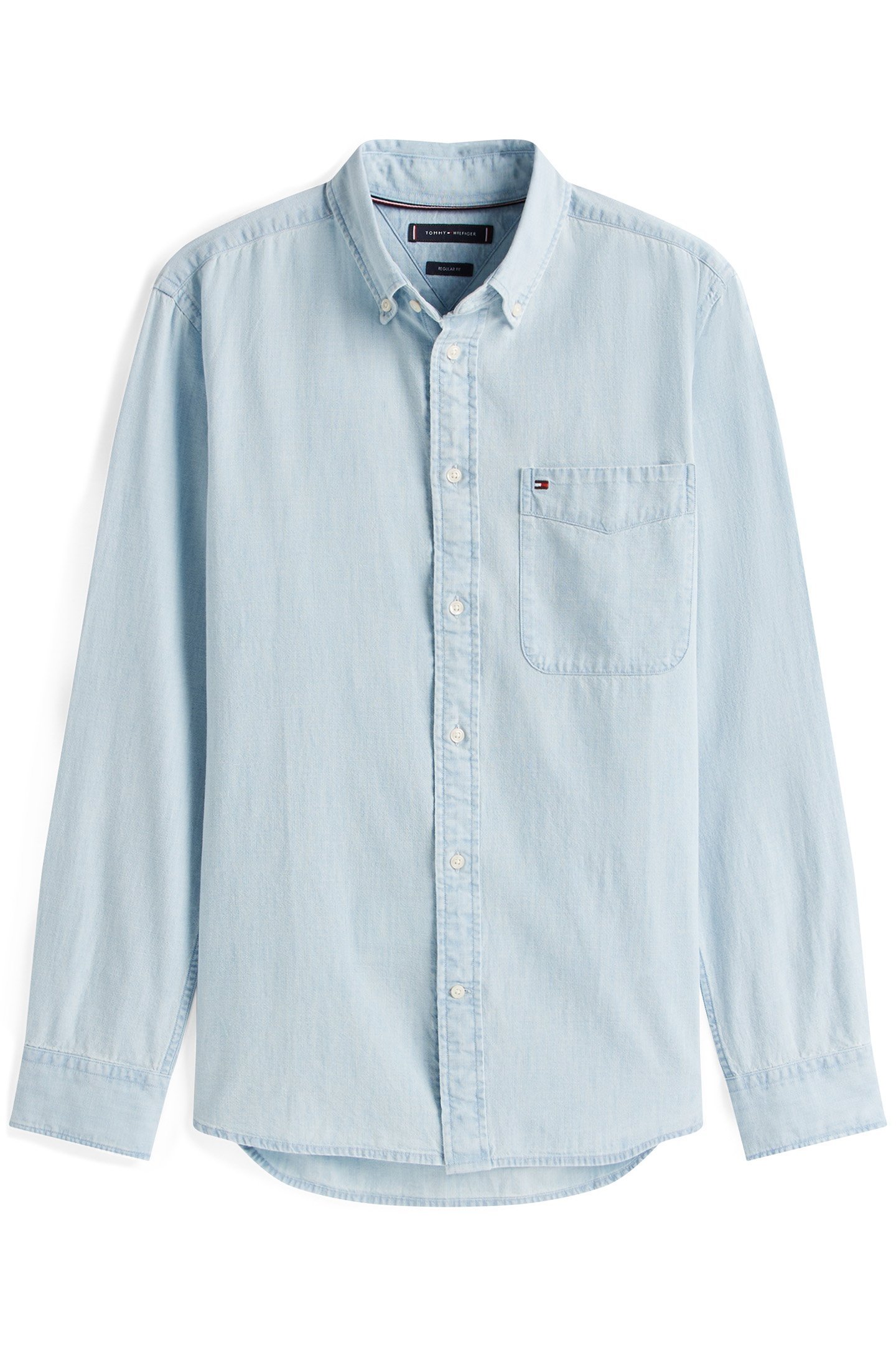 CHAMBRAY POCKET REGULAR FIT SHIRT LIGHT BLUE 4