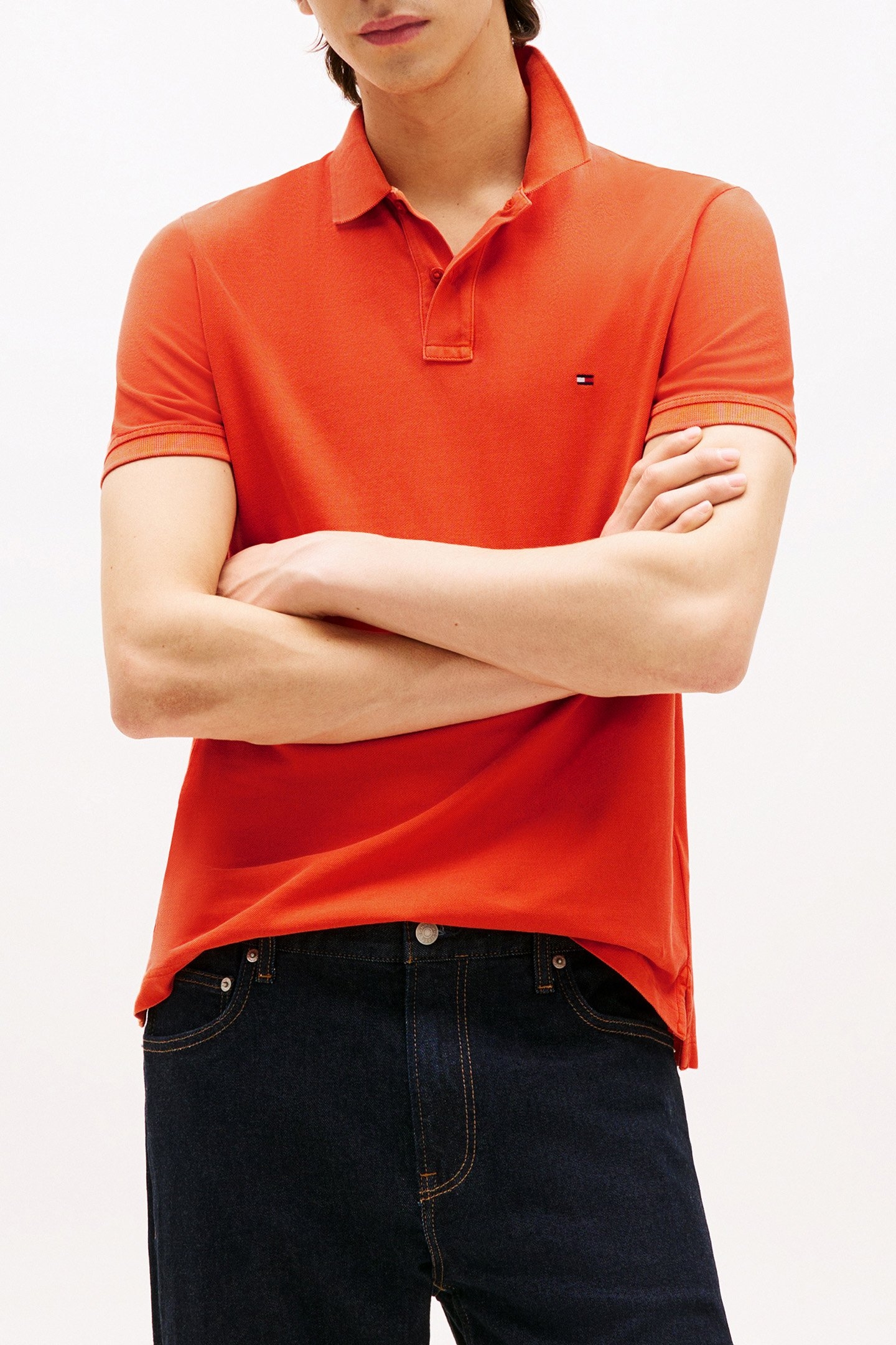 GARMENT DYE REG POLO BRILLIANT ORANGE 1