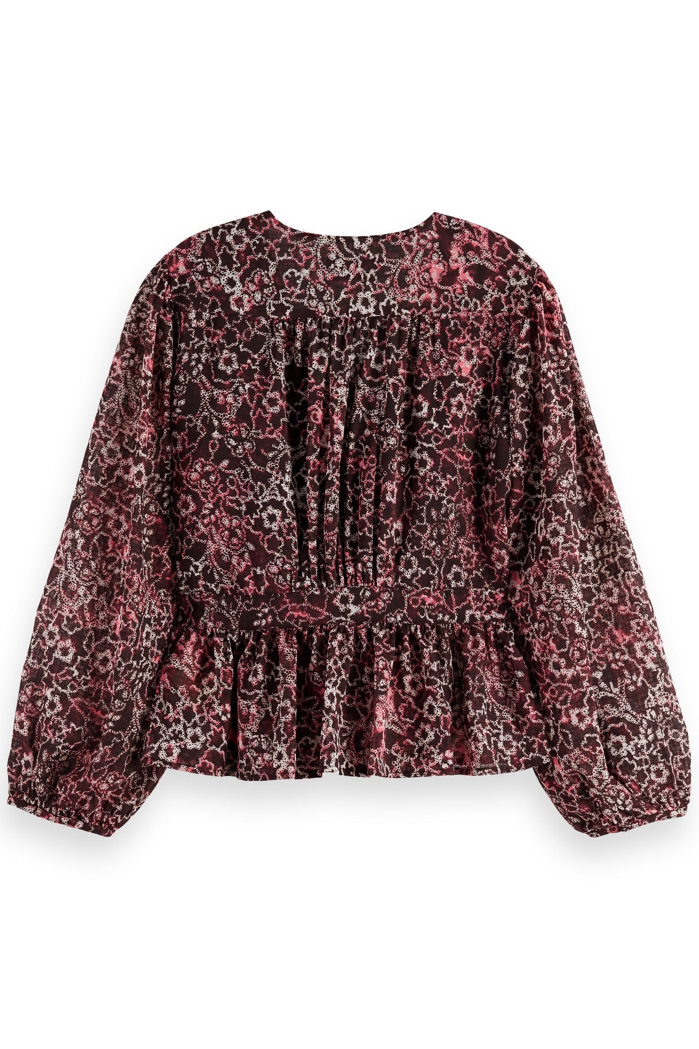 WRAP TOP SHIBORI FLORAL PINK 5