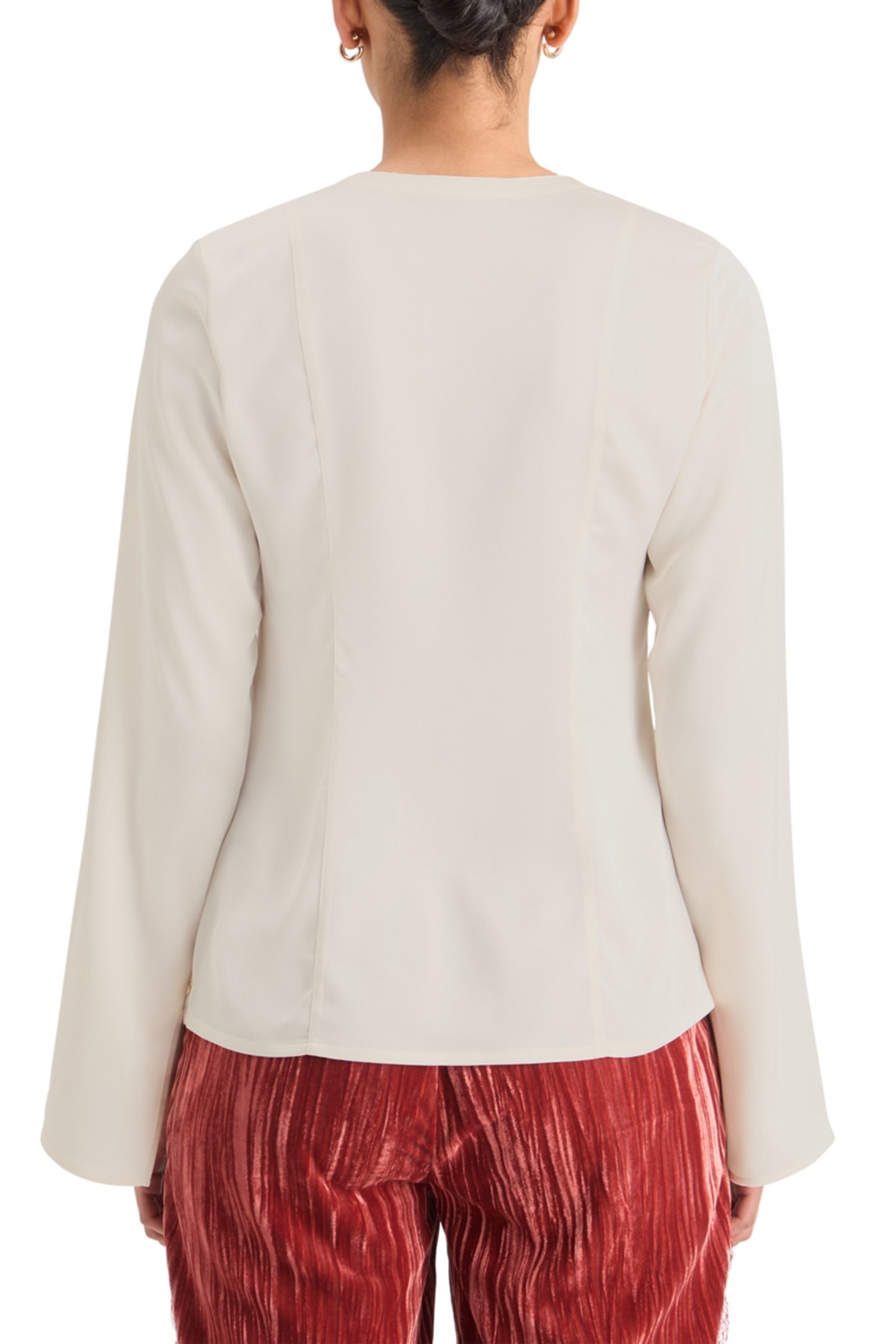 BUTTON DOWN CREPE SHIRT SOFT ICE 2