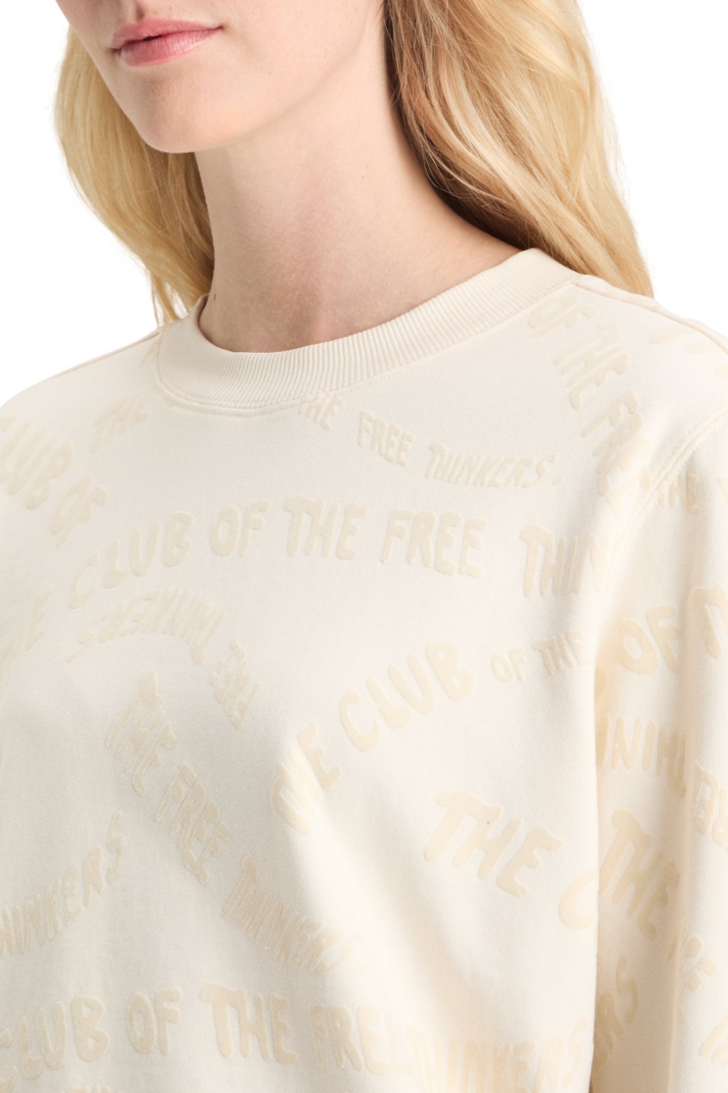 FLOCK AOP REGULAR FIT SWEATSHIRT SOFT ICE 7