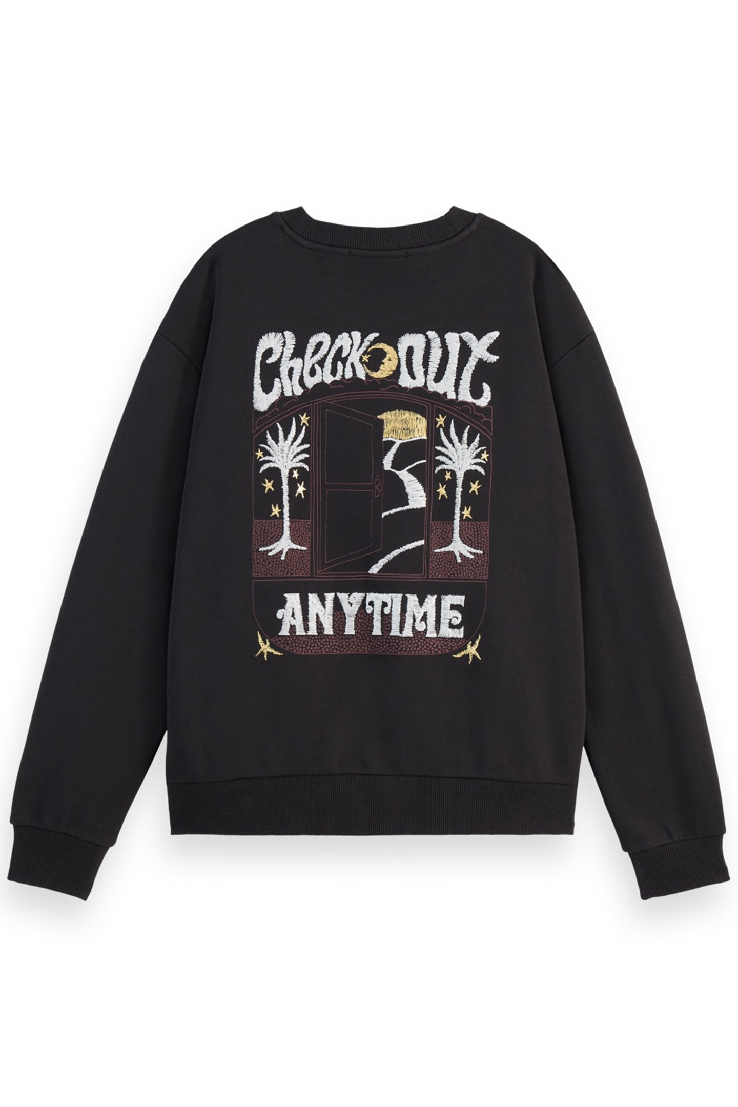 FRONT BACK FESTIVE ARTWORK RELAXED FIT SWEATSHIRT EVENING BL 5