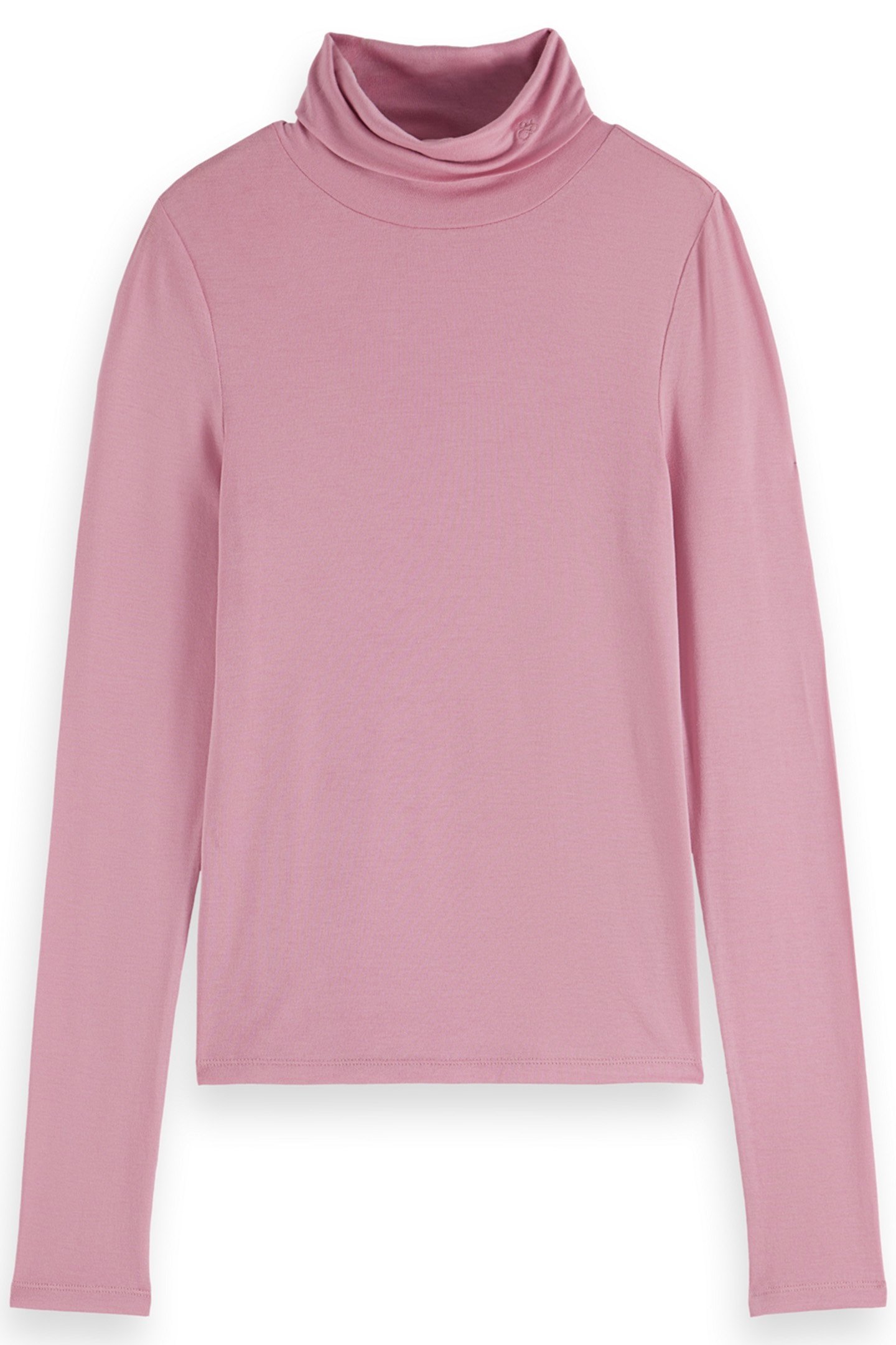ROLL UP NECK LONG SLEEVE T-SHIRT CADILLAC PINK 4
