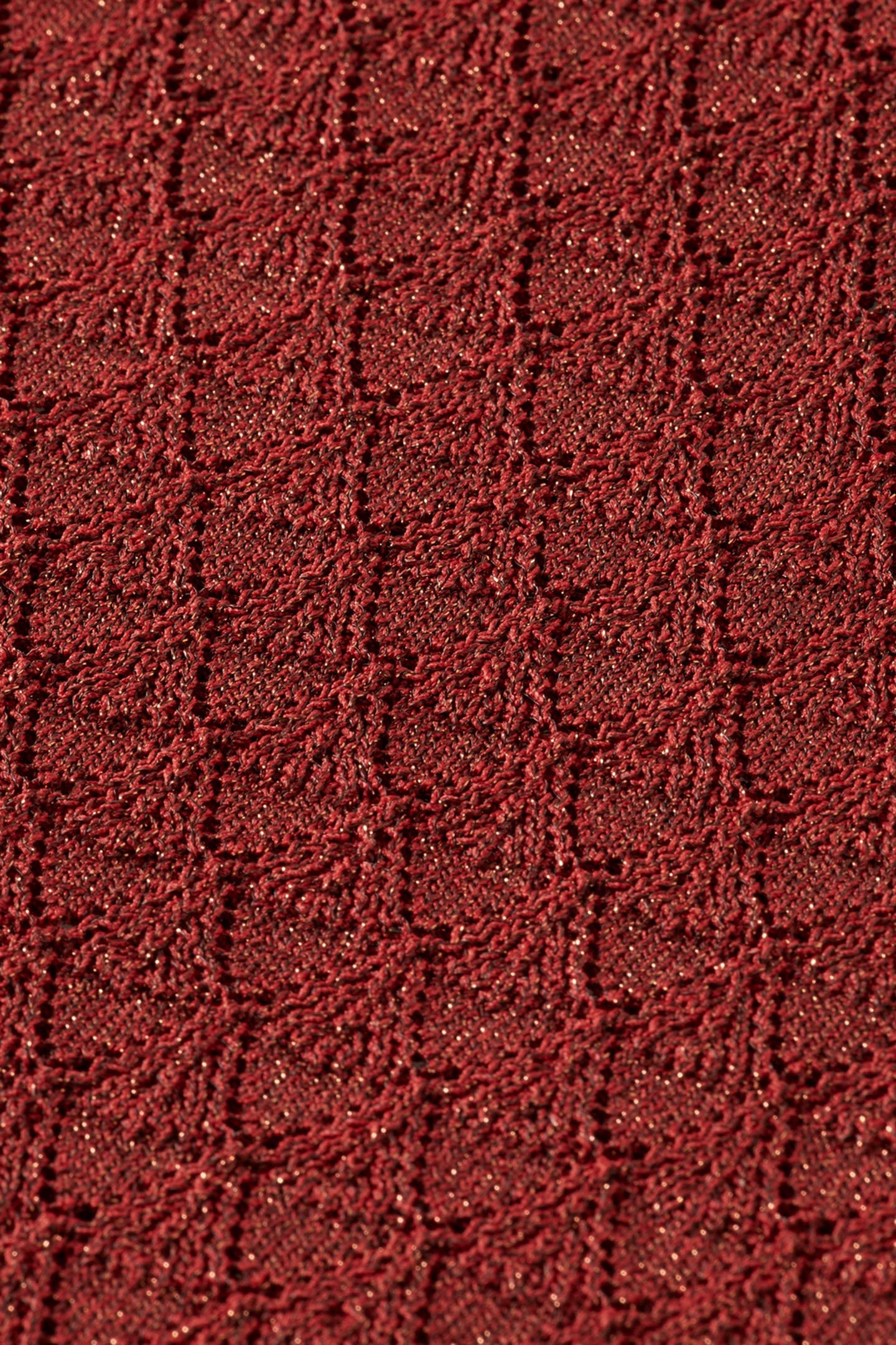 METALLIC POINTELLE KNITTED TANK RUST 8