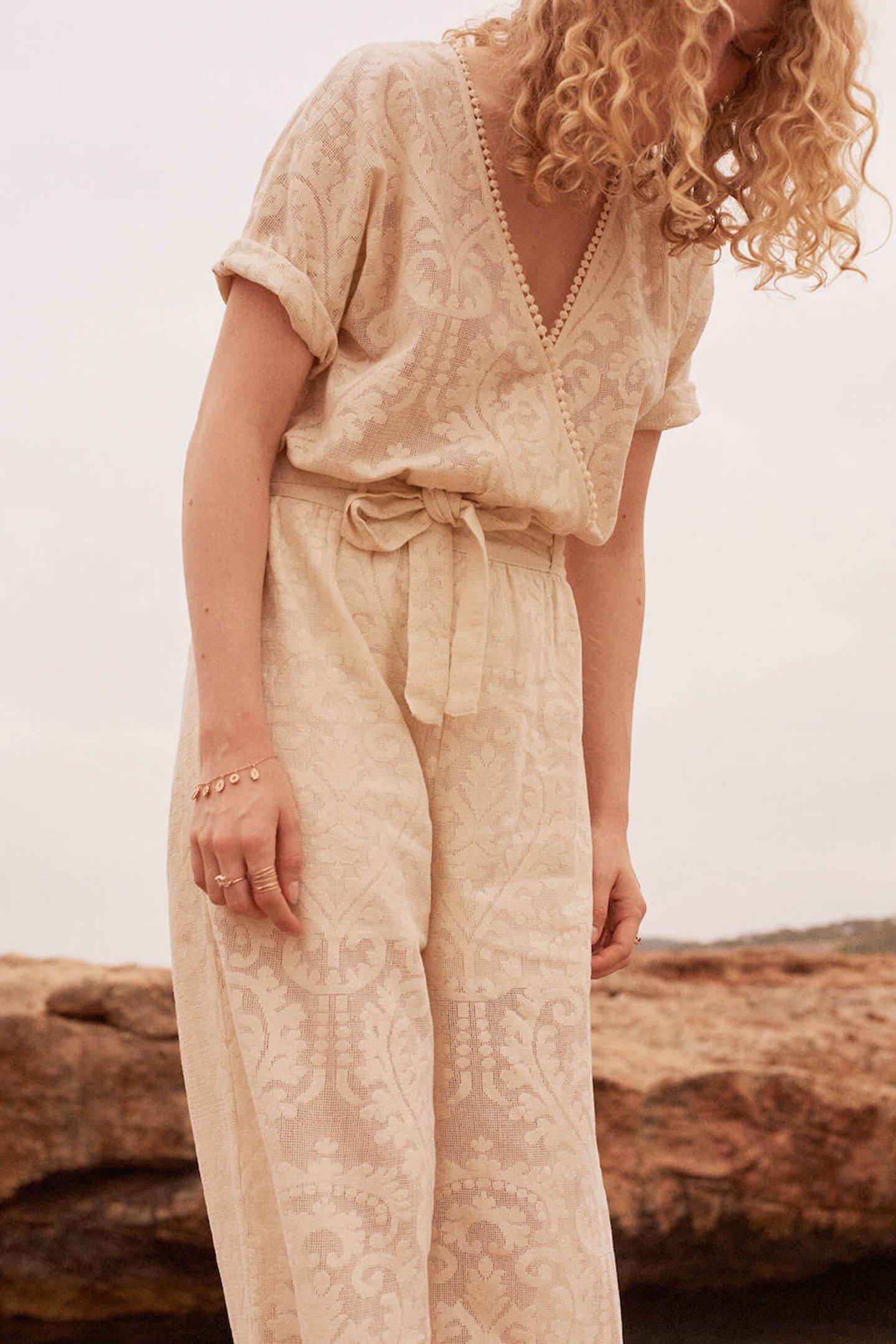 JUMPSUIT TINA CREAM BAROQUE LACE 3