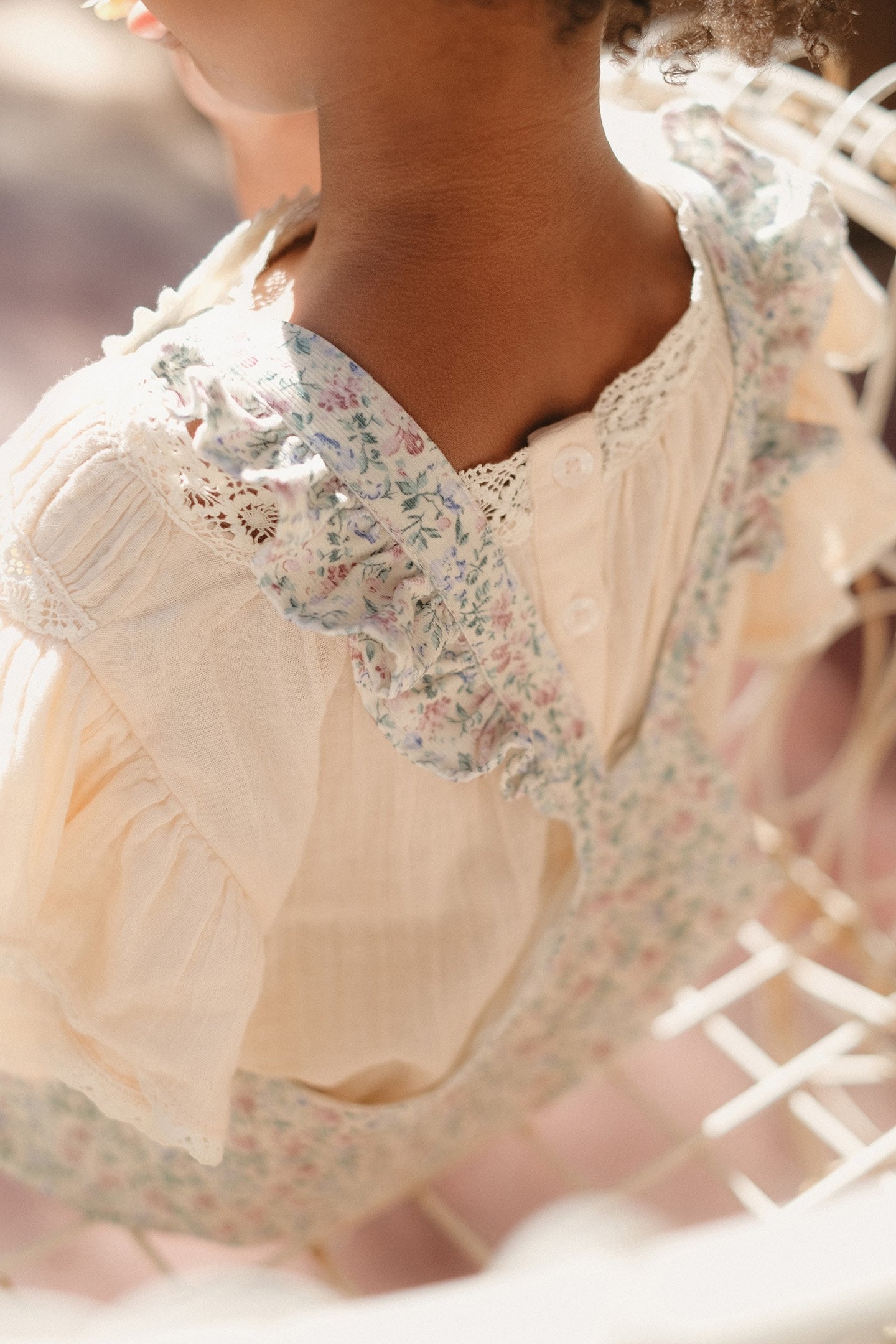 OVERALLS JANNA CREAM RETRO PANSY 6