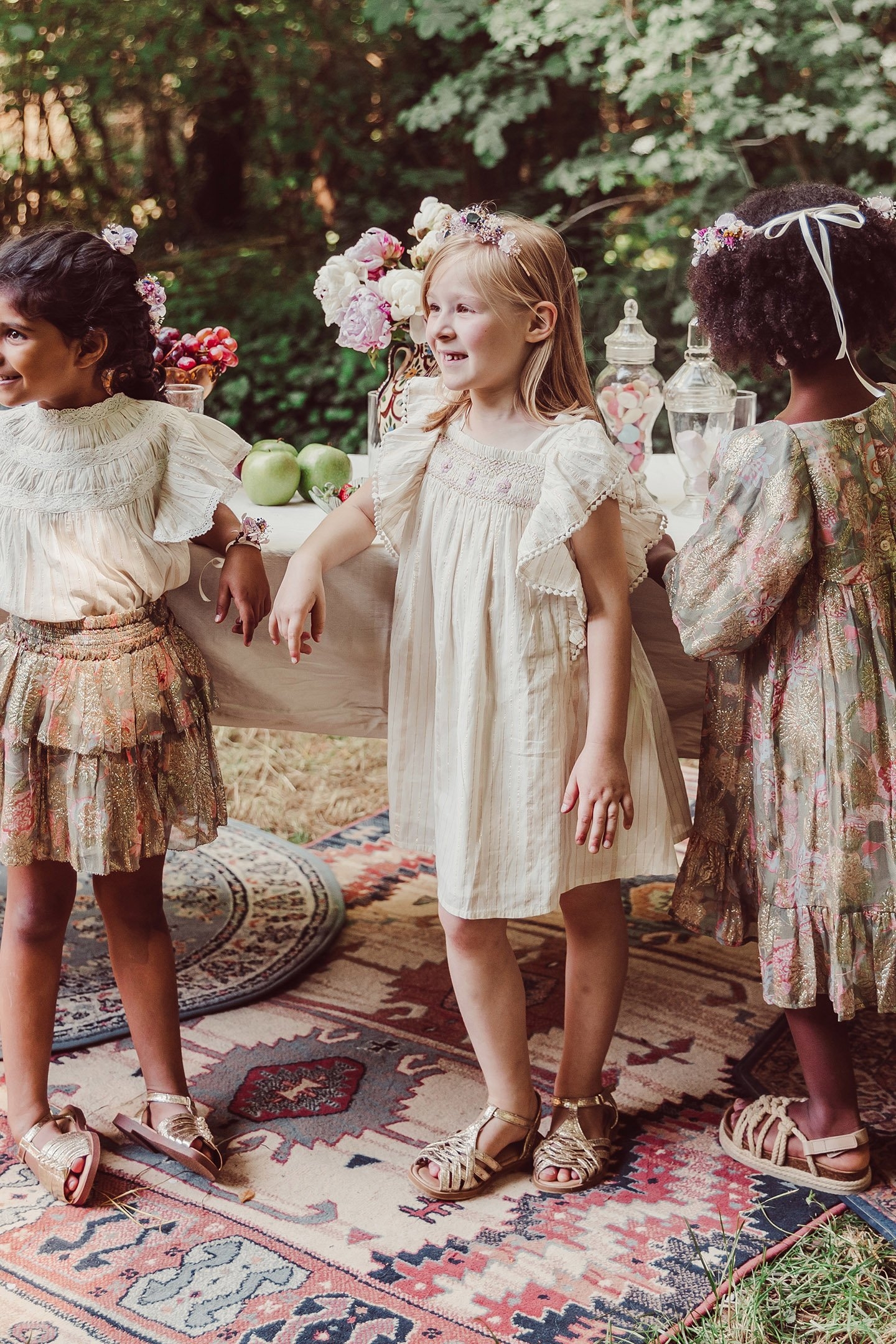 SKIRT ROUMIA KHAKI WILD BOUQUET 3