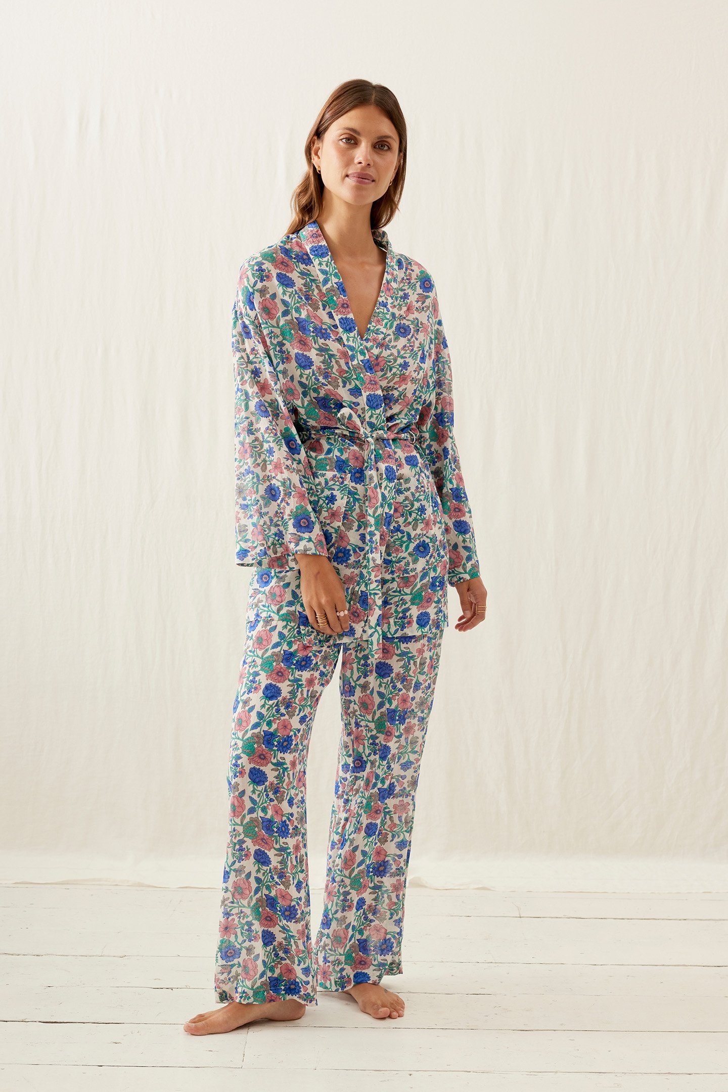 KIMONO YOKA BLUE SUMMER MEADOW 1