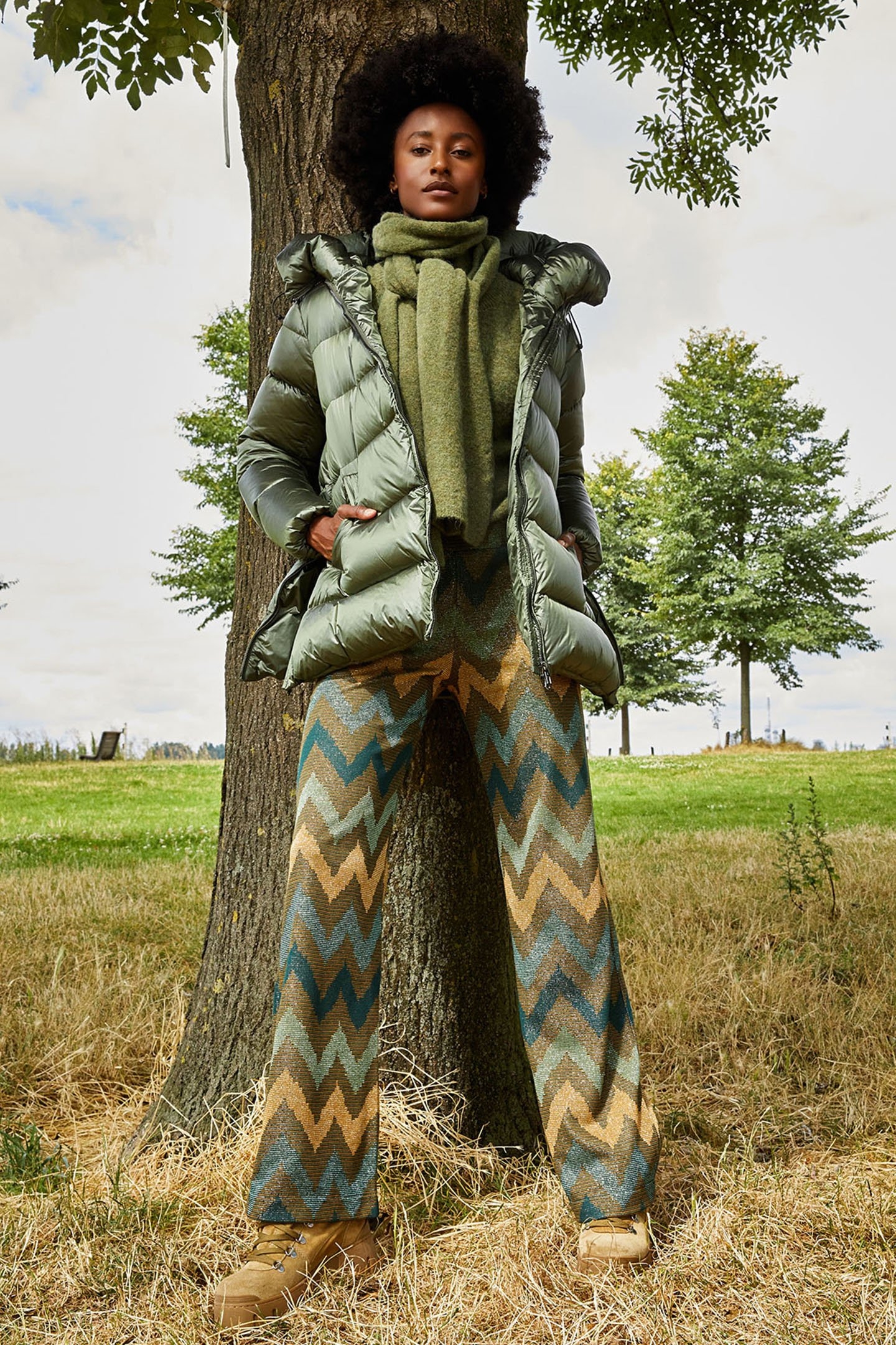 KHAKI/BROWN KNITTED FANTASY PANTS 5