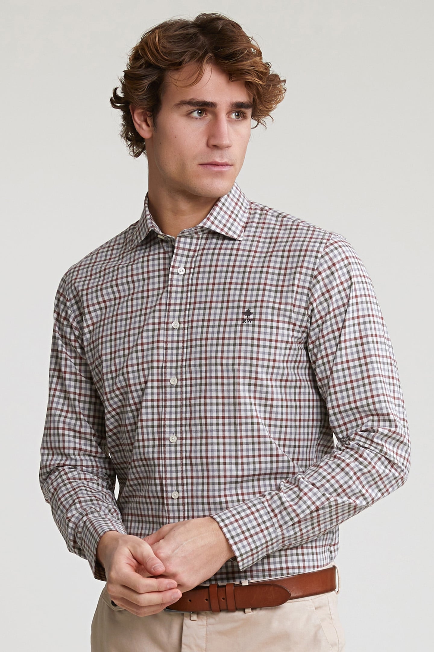 CUSTOM FIT CHECKED SHIRT MULTI 1