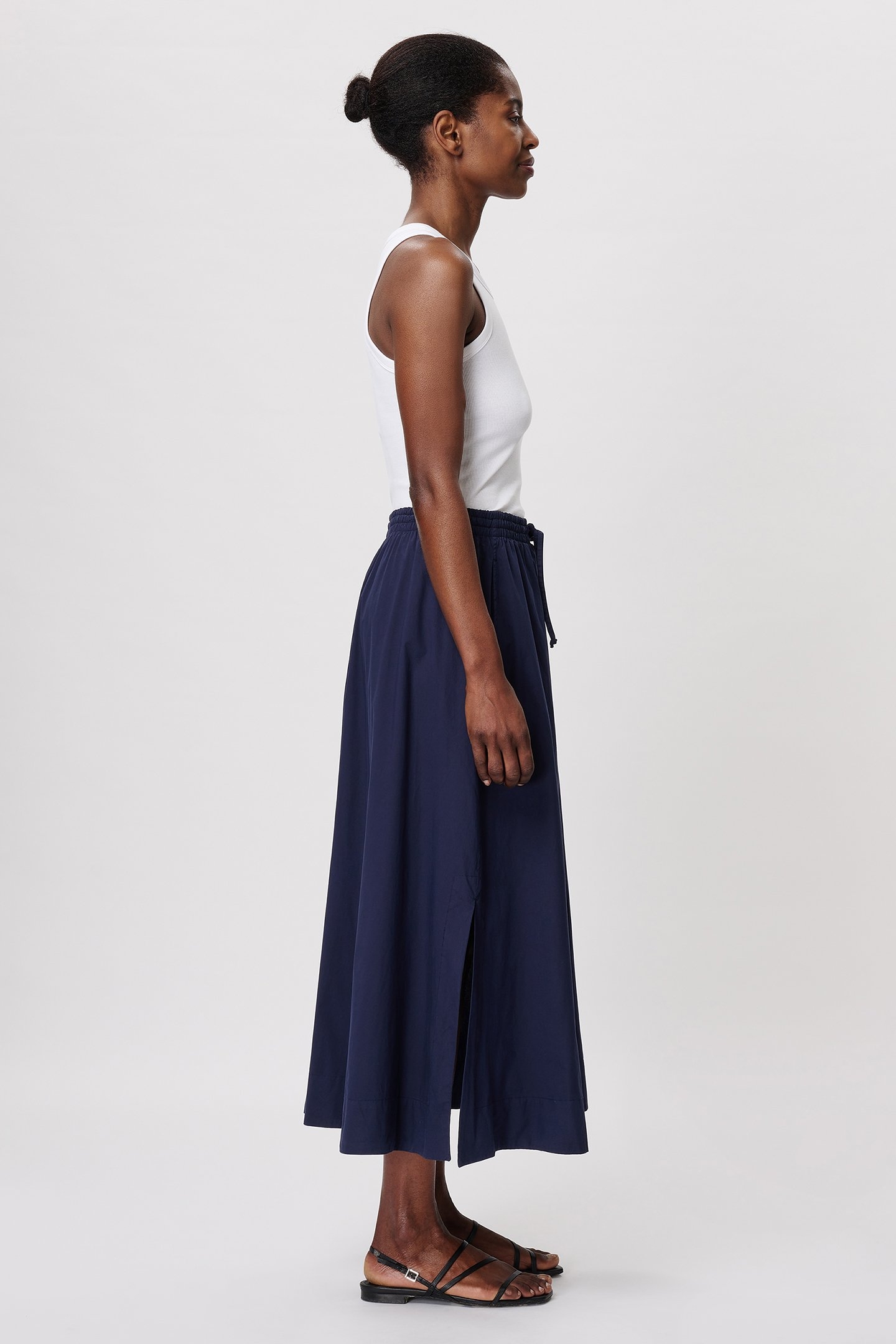 CASUAL COTTON SKIRT MIDNIGHT BLUE 3