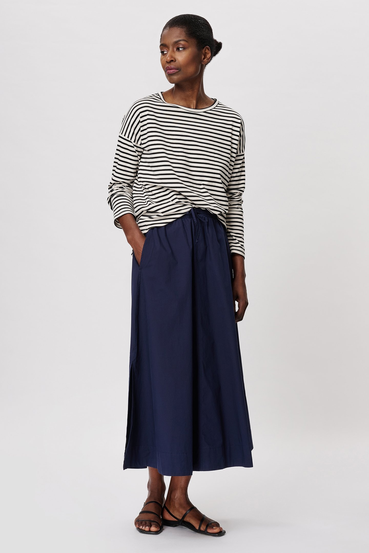 CASUAL COTTON SKIRT MIDNIGHT BLUE 4
