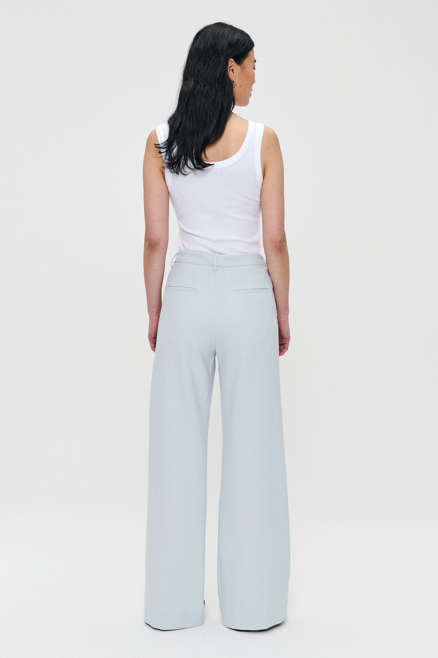 RELAXED FLARED PANTS BLUE FOG 4