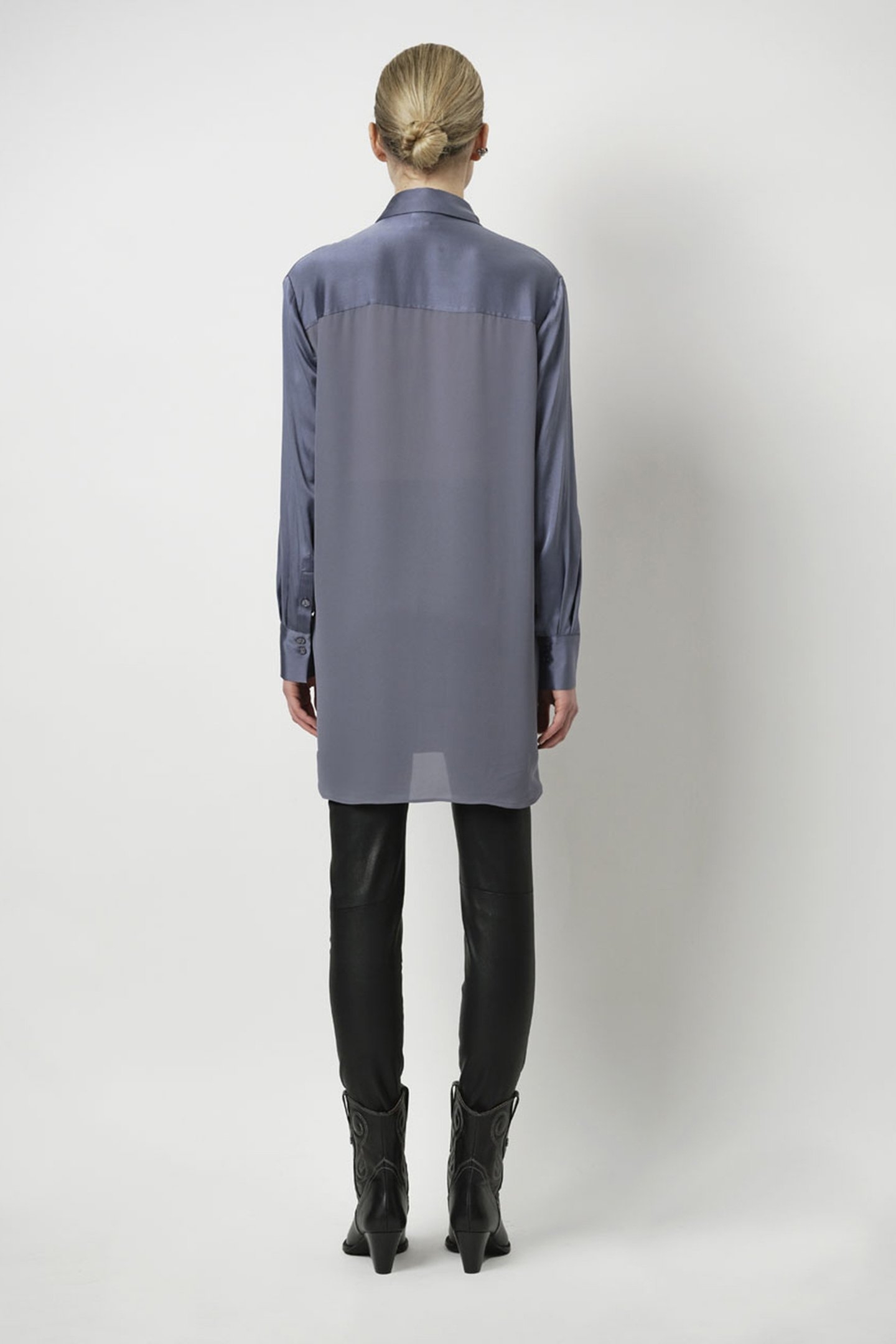 VERONA SILK TUNIC ASH BLUE 2