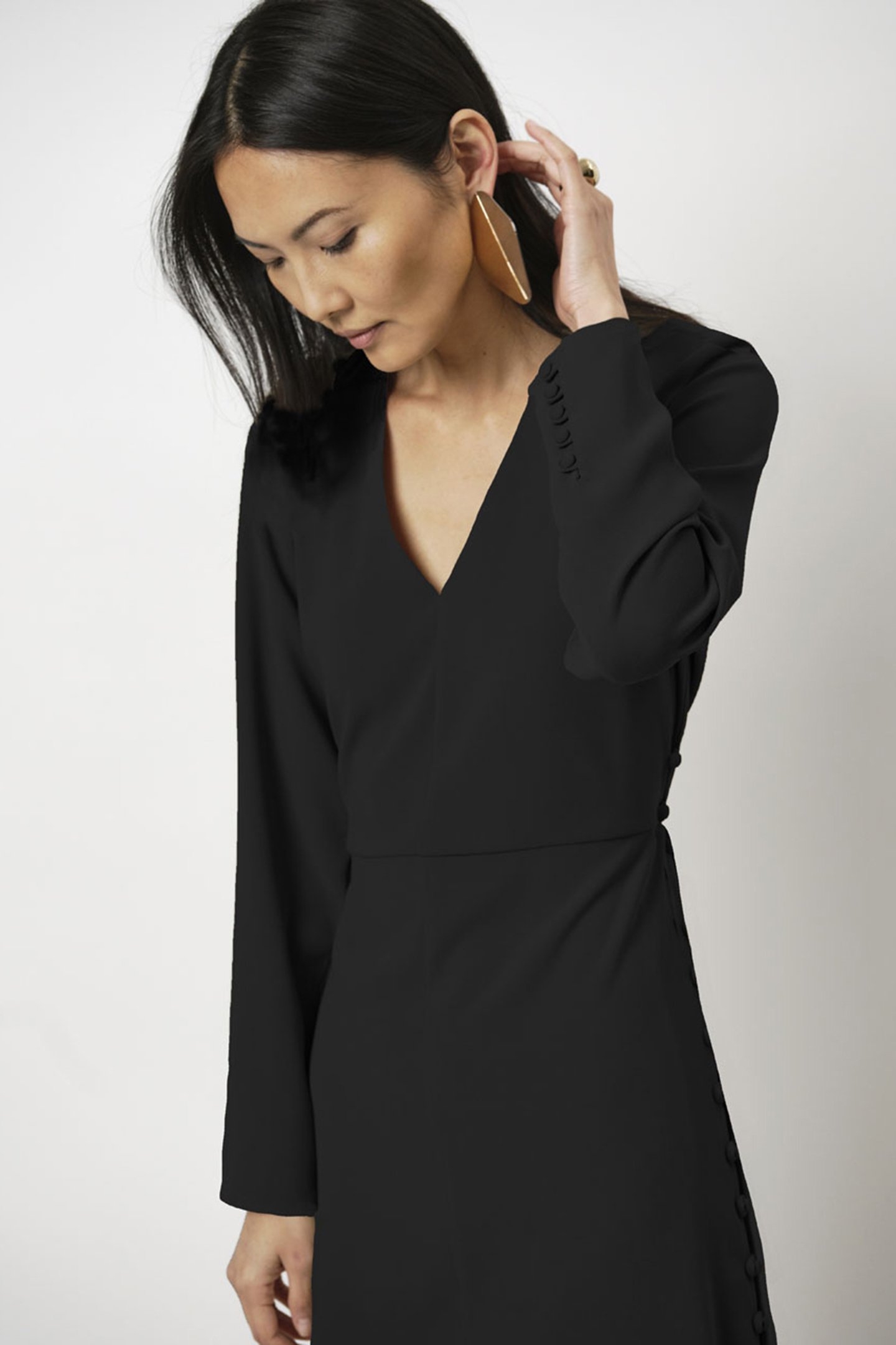 DYKOMA BUTTON UP DRESS RAVEN 4