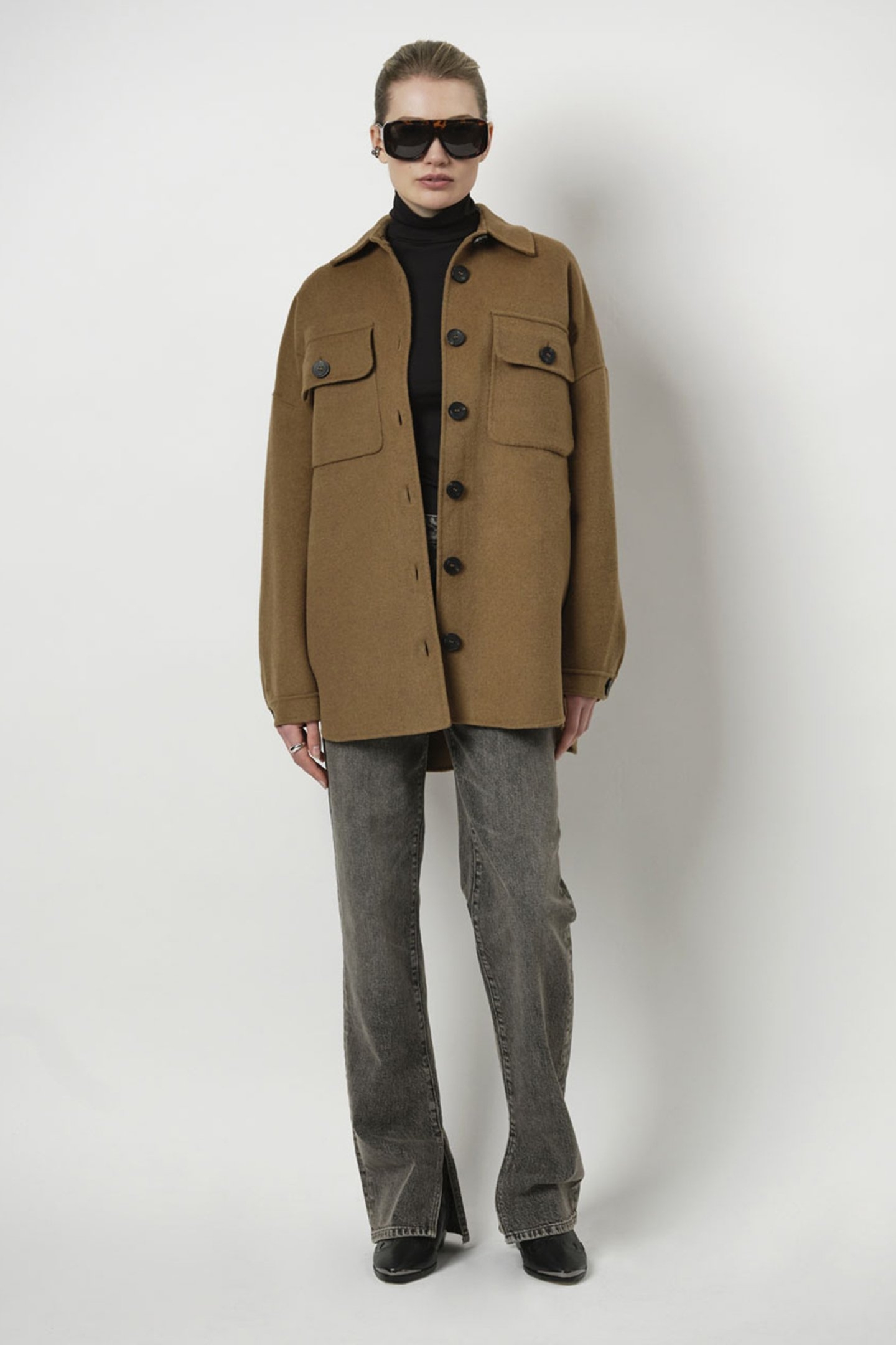 PHAEDRA WOOL BLEND JACKET GRANOLA BROWN 1