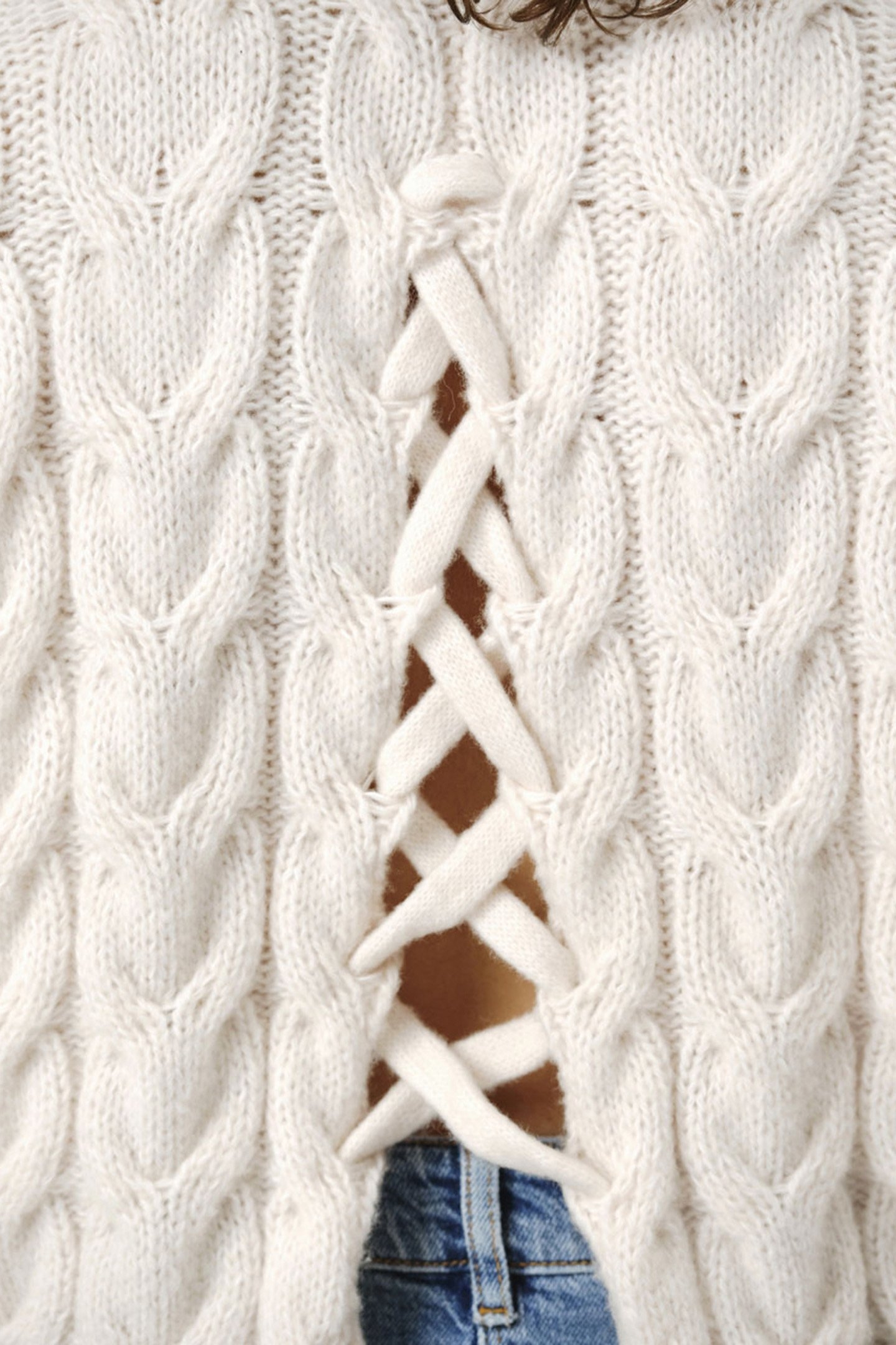 ROSS OPEN-BACK SWEATER BUTTER CREAM 5