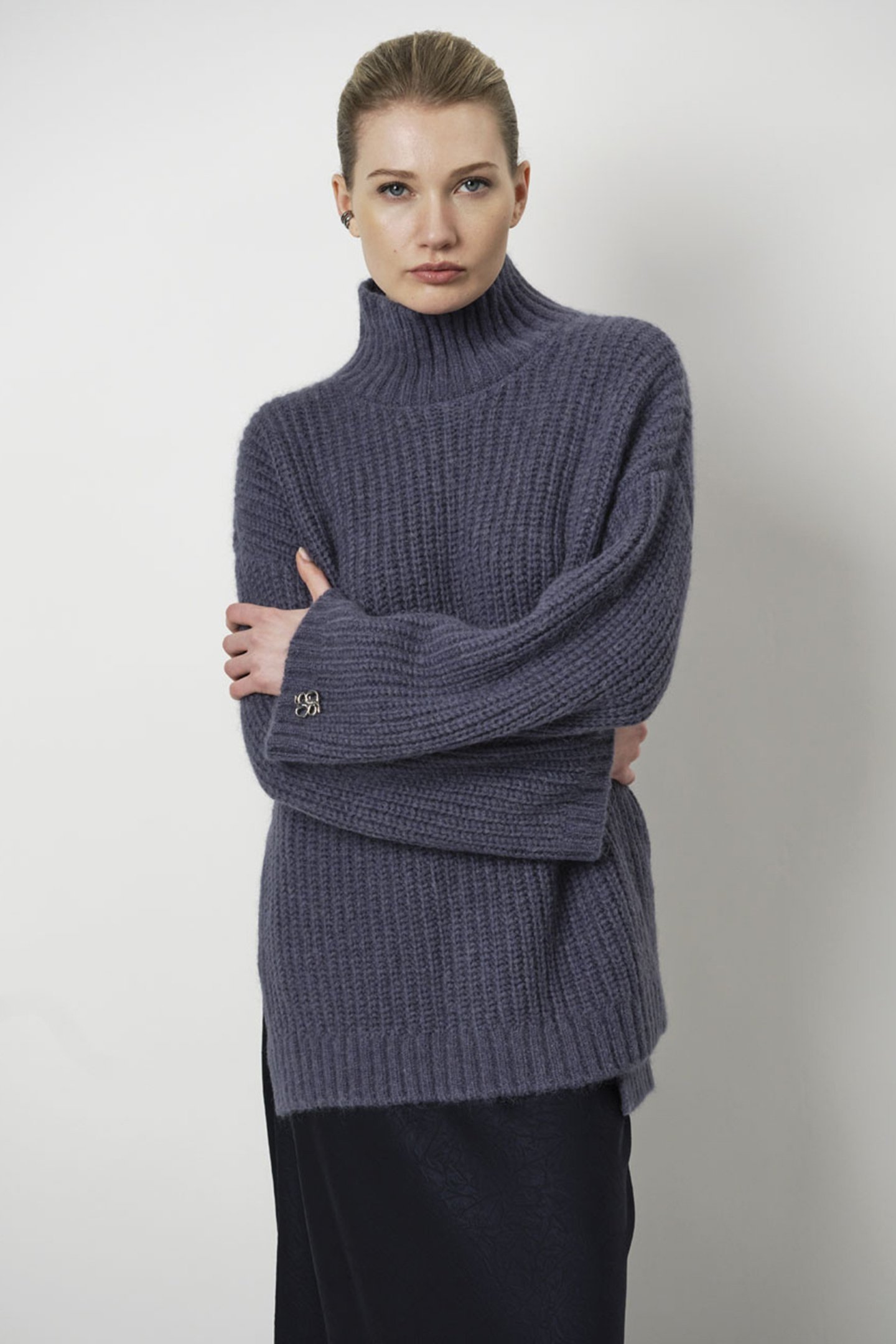 RAYURE OVERSIZED SWEATER ASH BLUE 1
