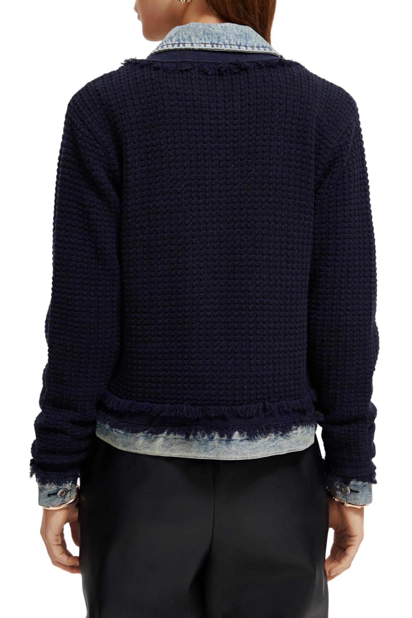 DENIM TWEED MIX BLAZER JACKET NIGHT 2