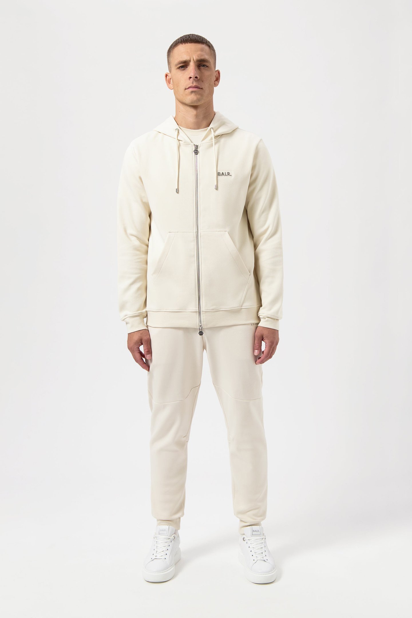Q-SERIES REGULAR FIT ZIP THROUGH HOODIE WHITE SWAN 1