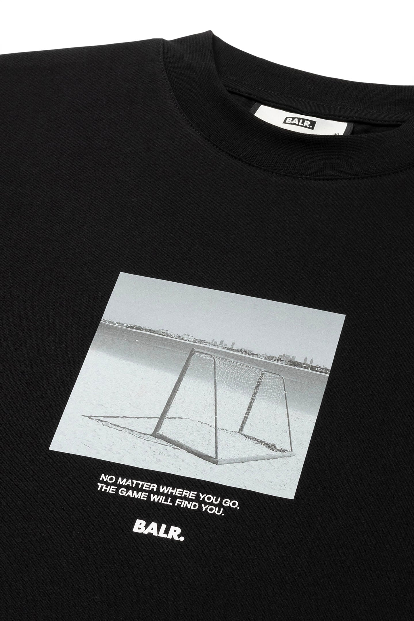 BALR. GOAL BOX FIT LONG SLEEVE T-SHIRT JET BLACK 6