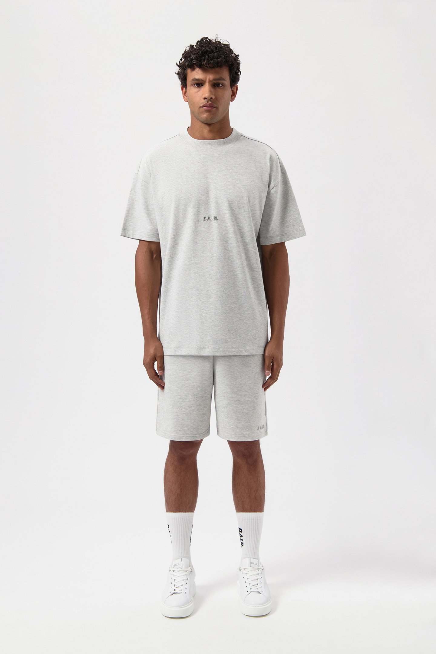 LOGO BOX T-SHIRT LT GREY MELANGE 2