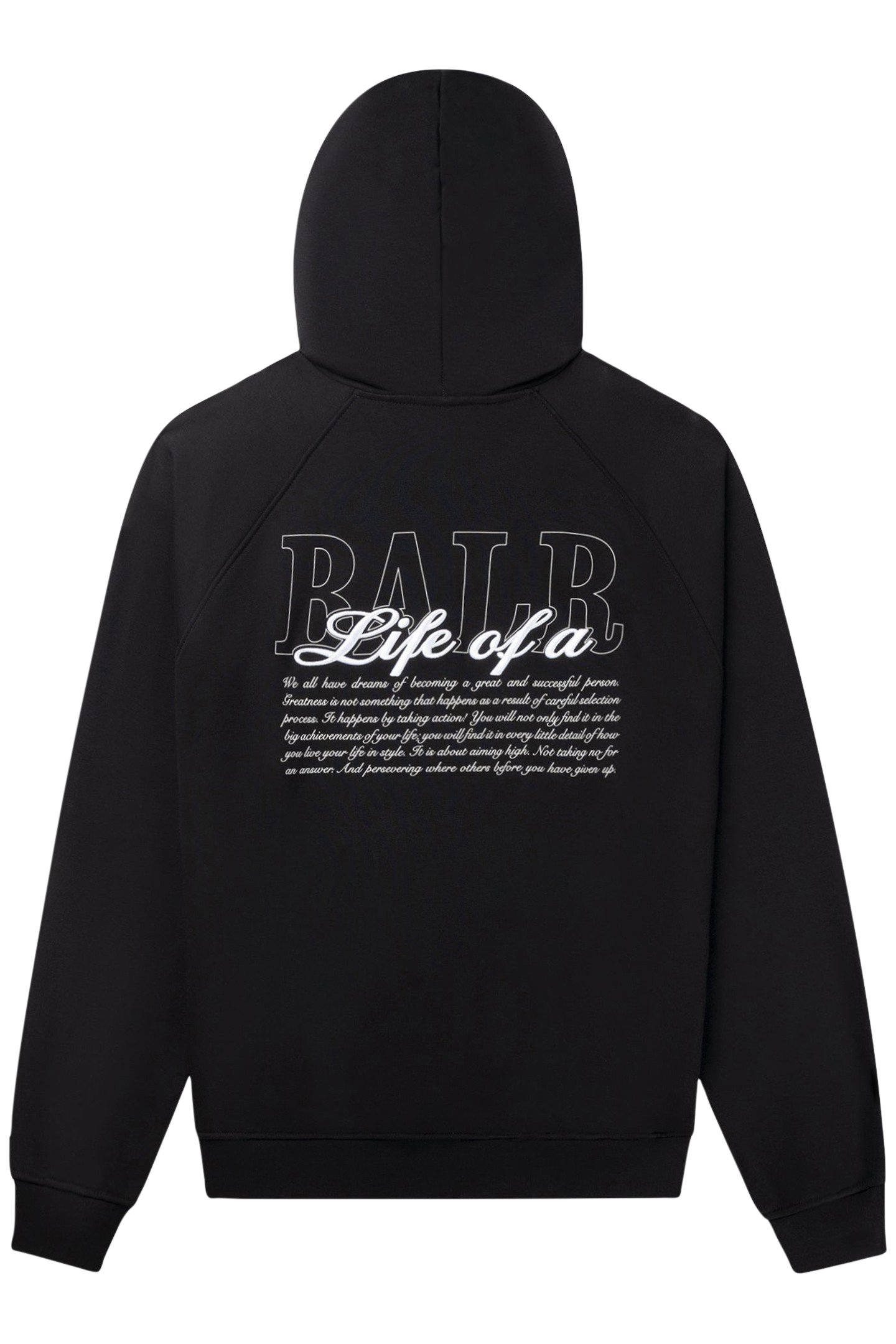 SCRIPT RELAXED FIT HOODIE JET BLACK 5