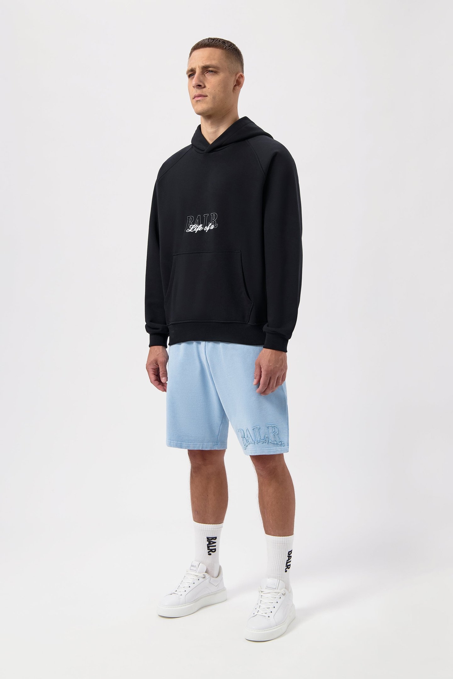 SCRIPT RELAXED FIT HOODIE JET BLACK 6