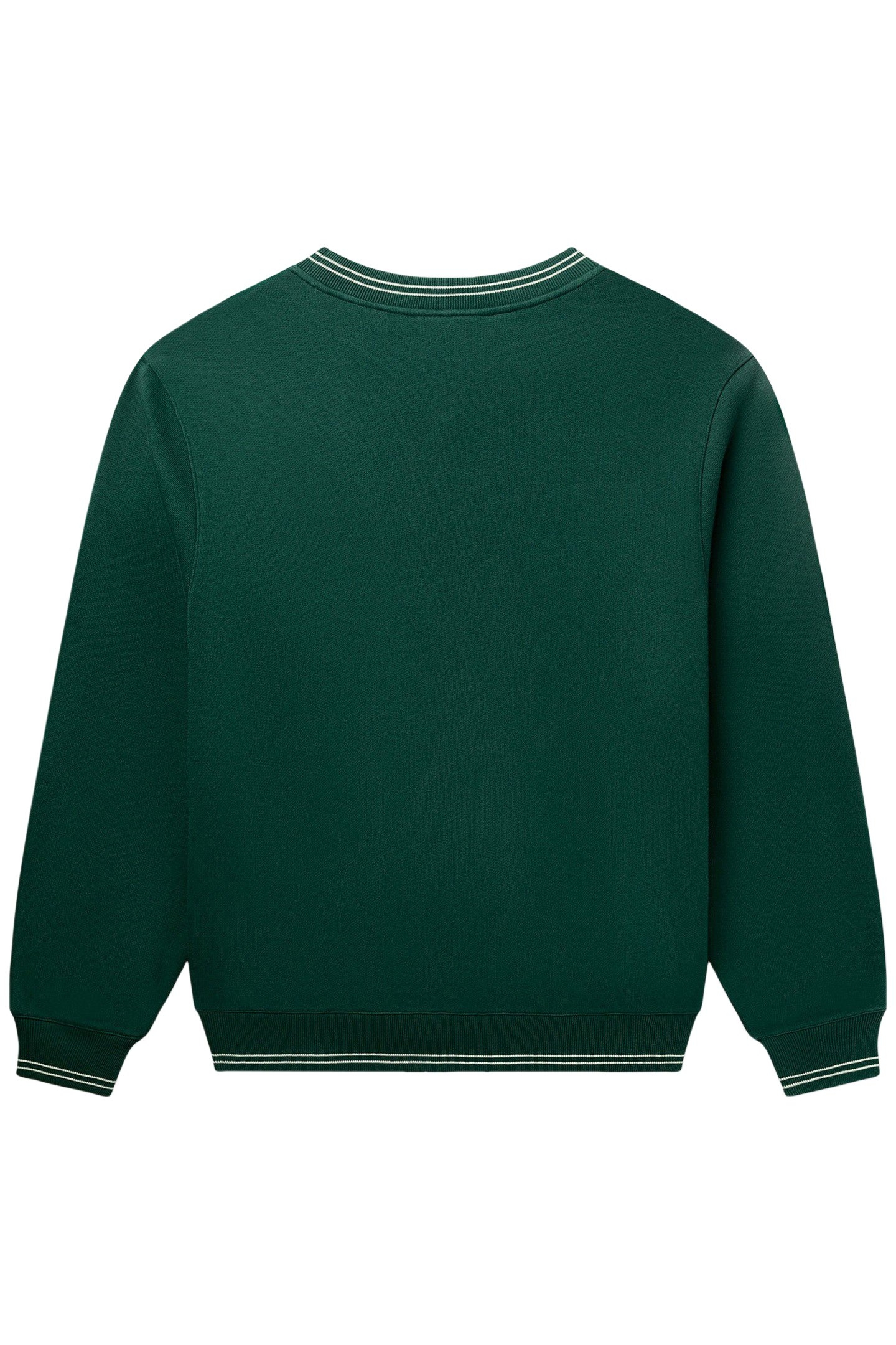 TAPE STRIPED CREWNECK BOTANICAL GREEN 5