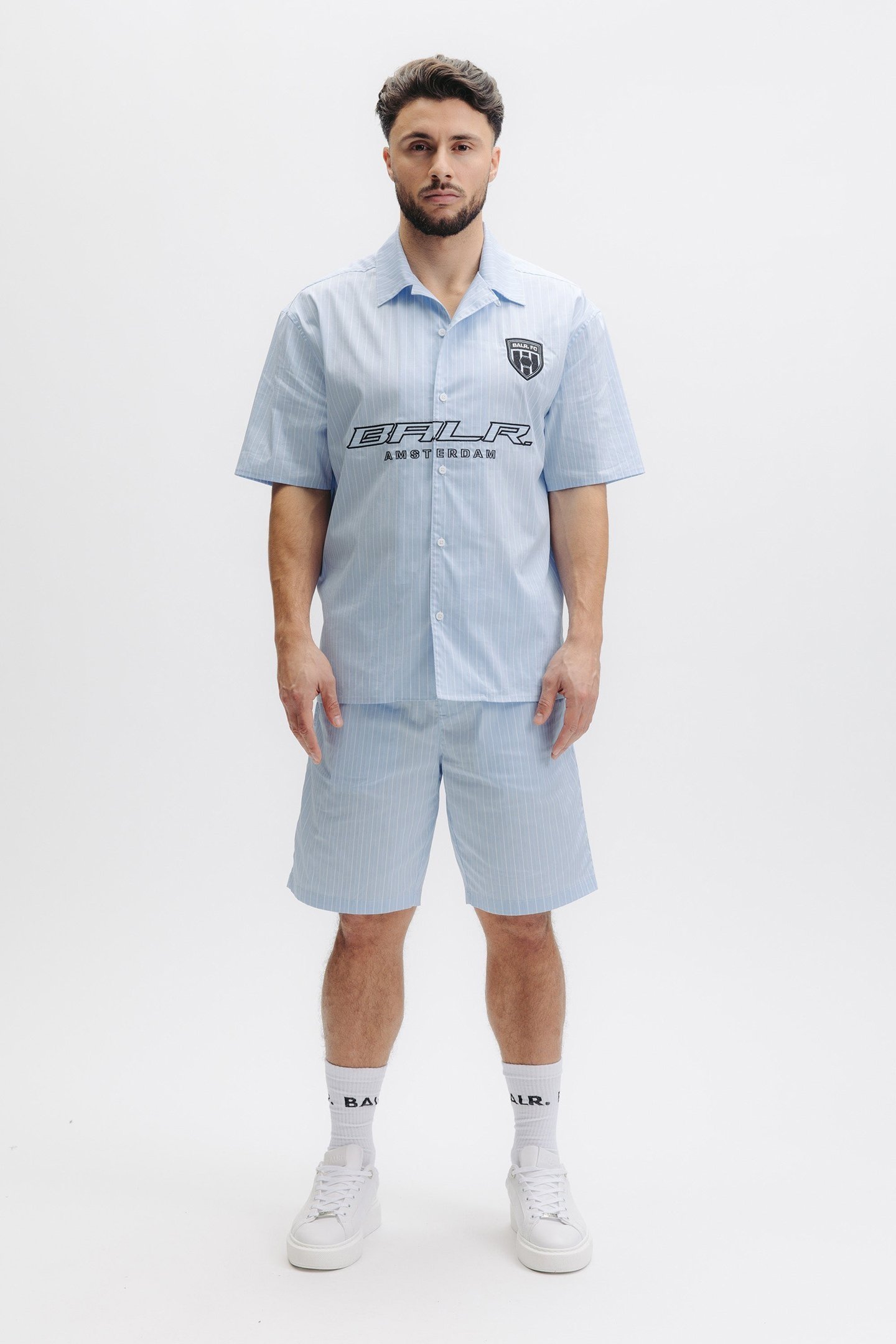 DIEGO BOX SHIRT WHITE/LIGHT BLUE 1