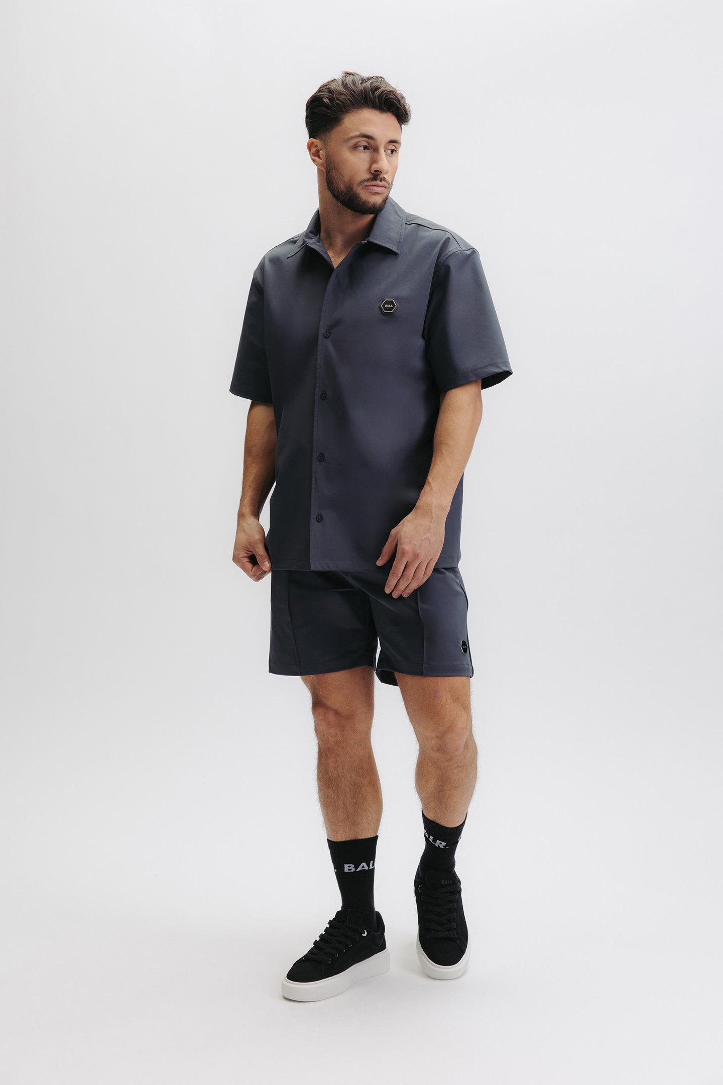 HEX-SERIES RELAXED SHORT SLEEVE OVERSHIRT EBONY BLUE 6