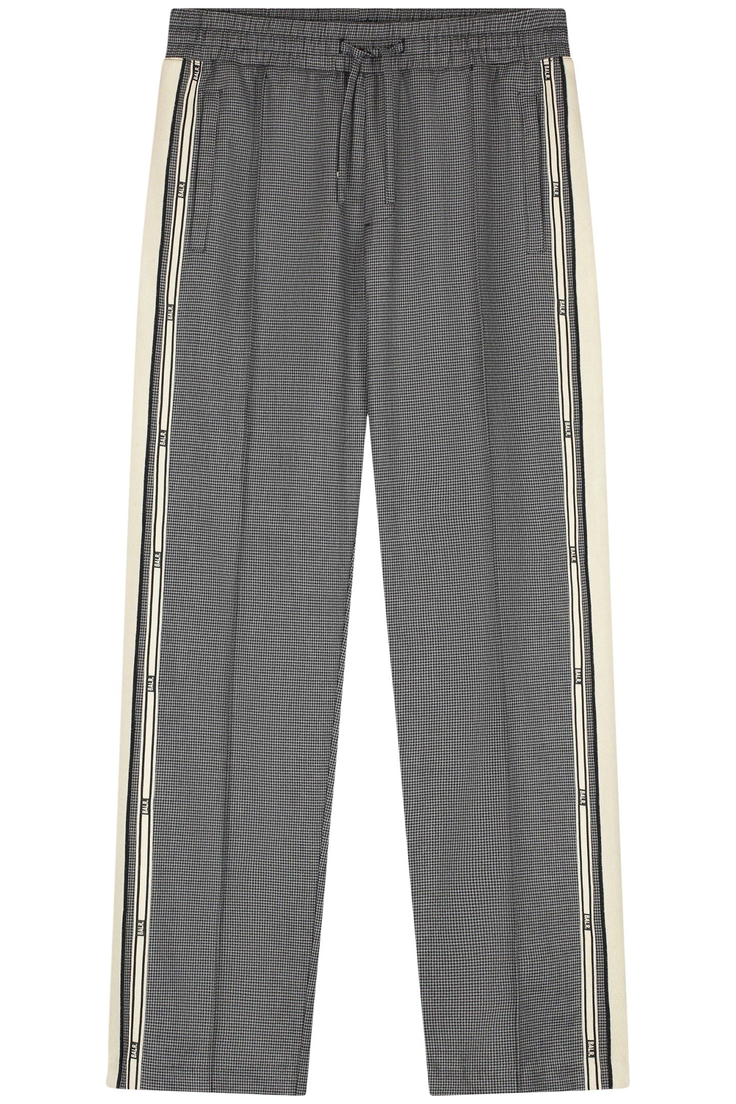 TAPE STRAIGHT TRACK PANTS JET BLACK HOUNDSTOOTH 3