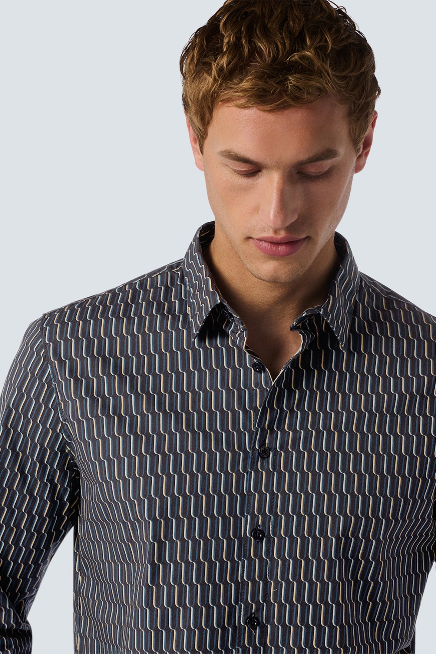 SHIRT STRETCH ALLOVER PRINTED BLACK 6