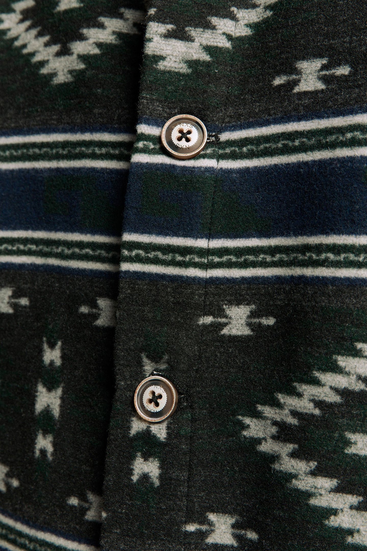 OVERSHIRT BUTTON CLOSURE PATTERN BLACK 7