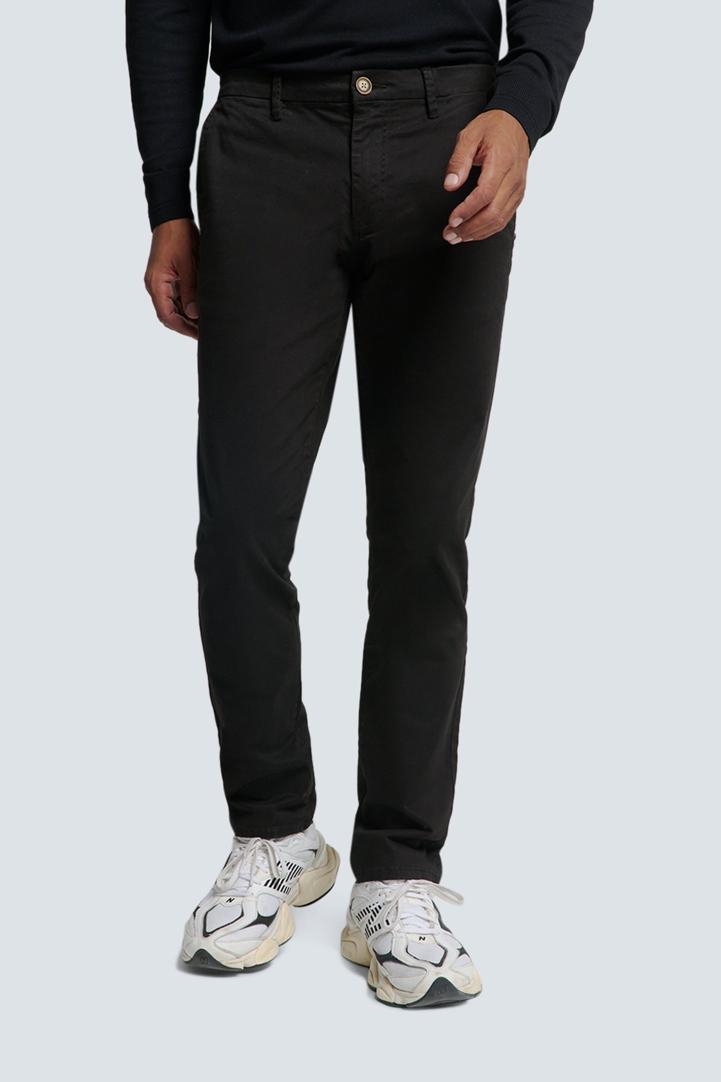 PANTS STRETCH GARMENT DYED BLACK 1