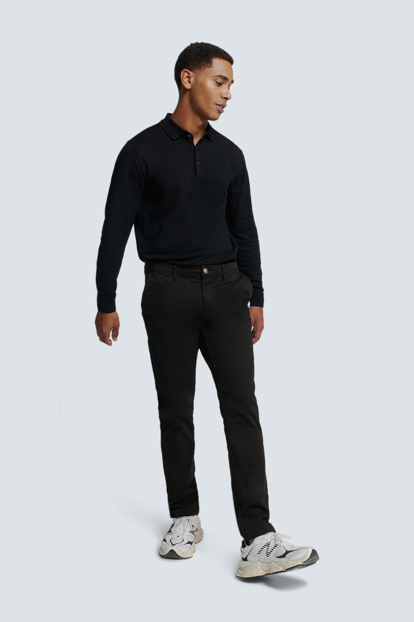 PANTS STRETCH GARMENT DYED BLACK 3