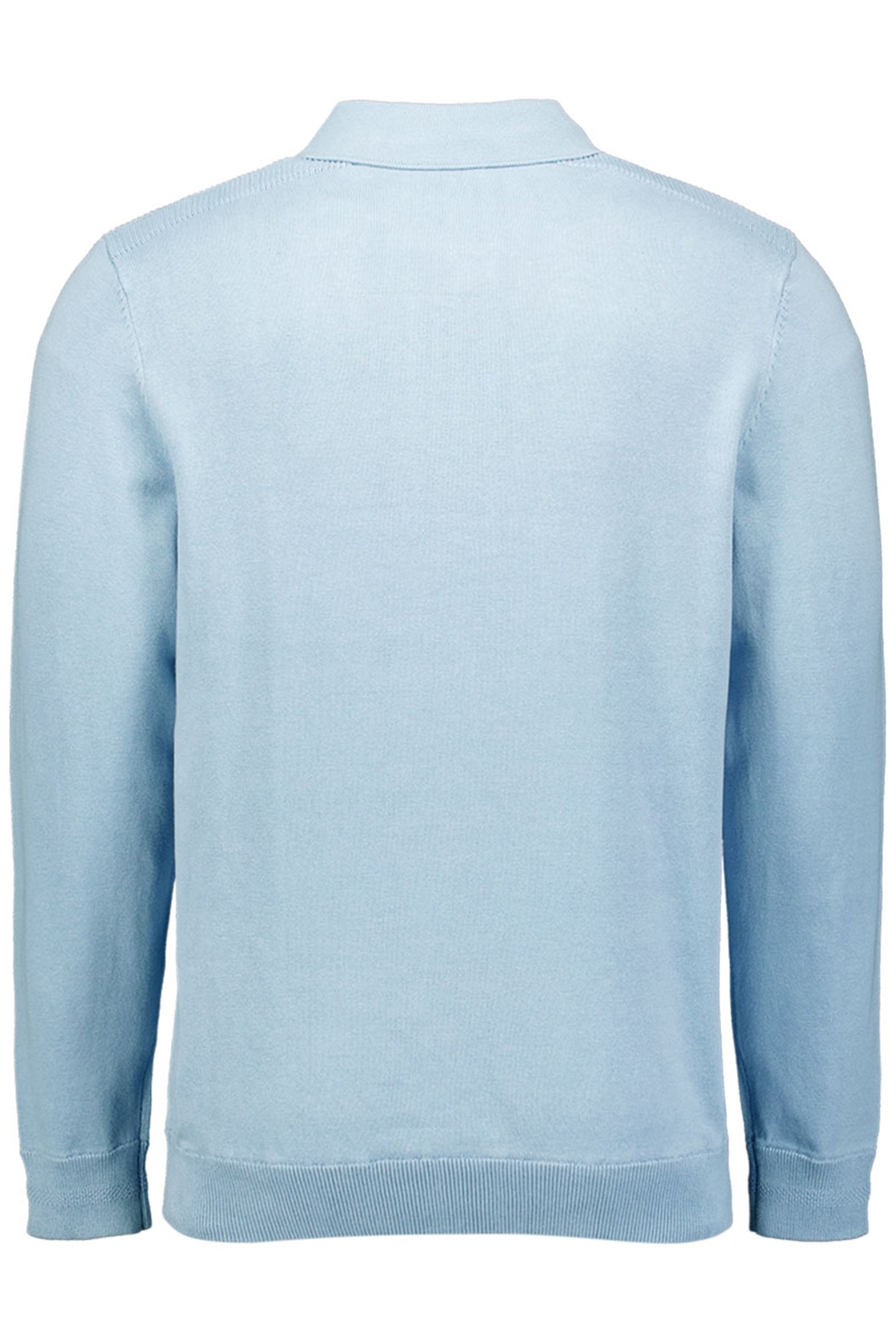 PULLOVER POLO HALF ZIPPER SOLID KNIT DUSTY BLUE 2