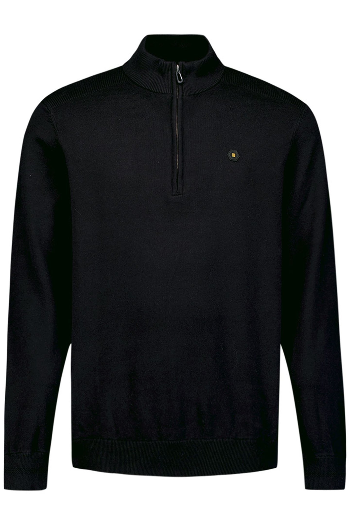 PULLOVER HALF ZIPPER SOLID KNIT BLACK 1