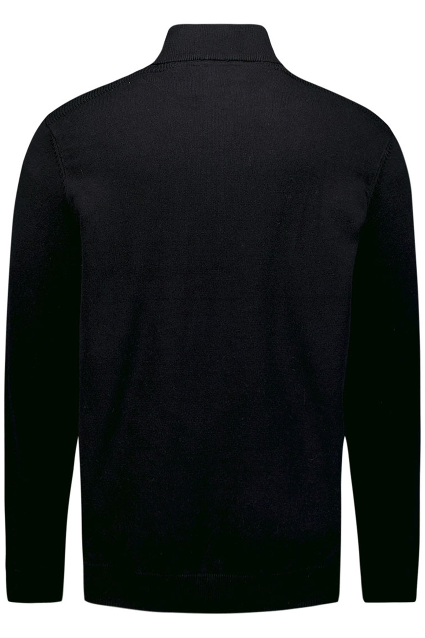 PULLOVER HALF ZIPPER SOLID KNIT BLACK 2